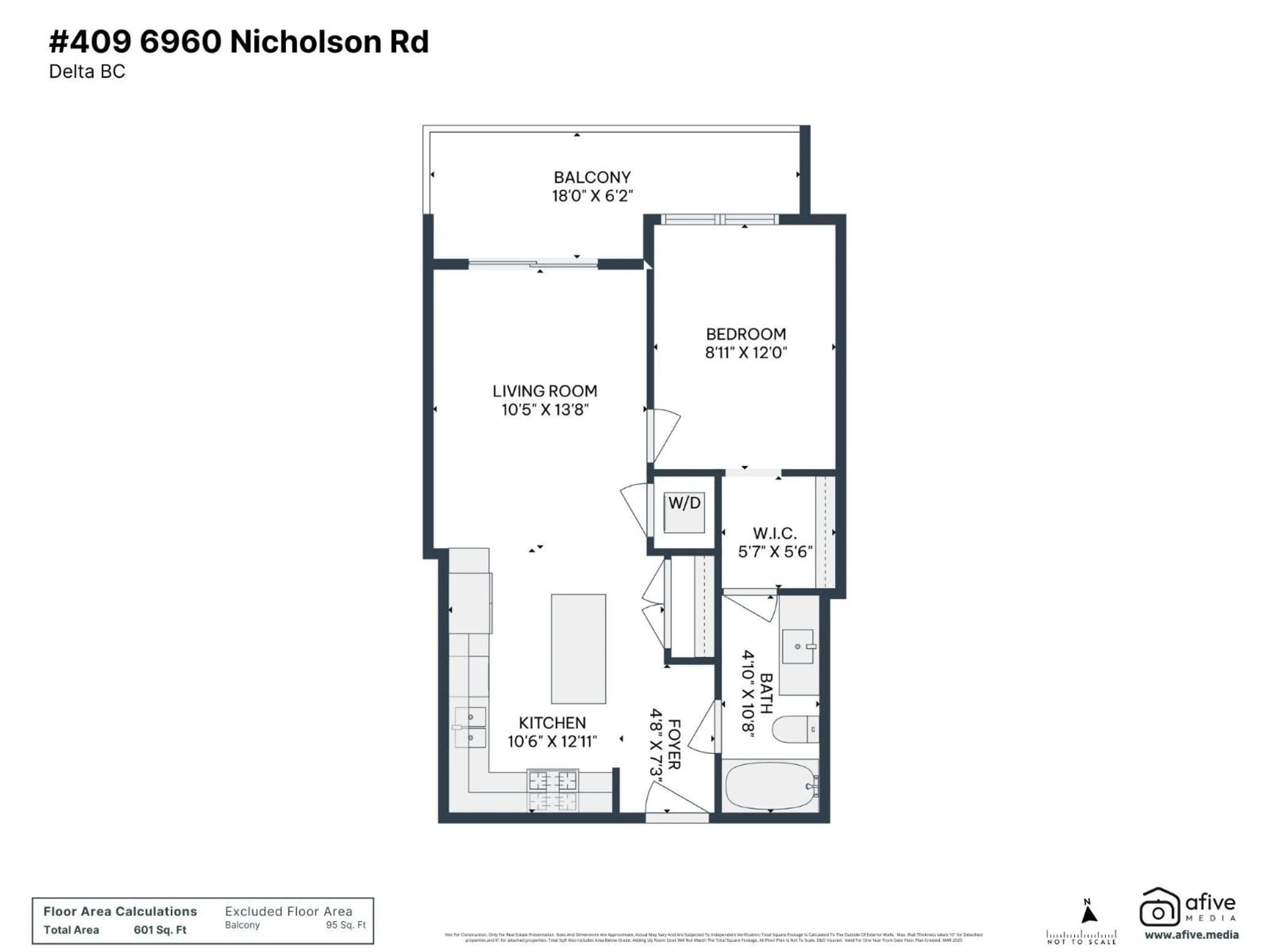Floor plan for 409 - 6960 NICHOLSON, Delta British Columbia V4E1Z7