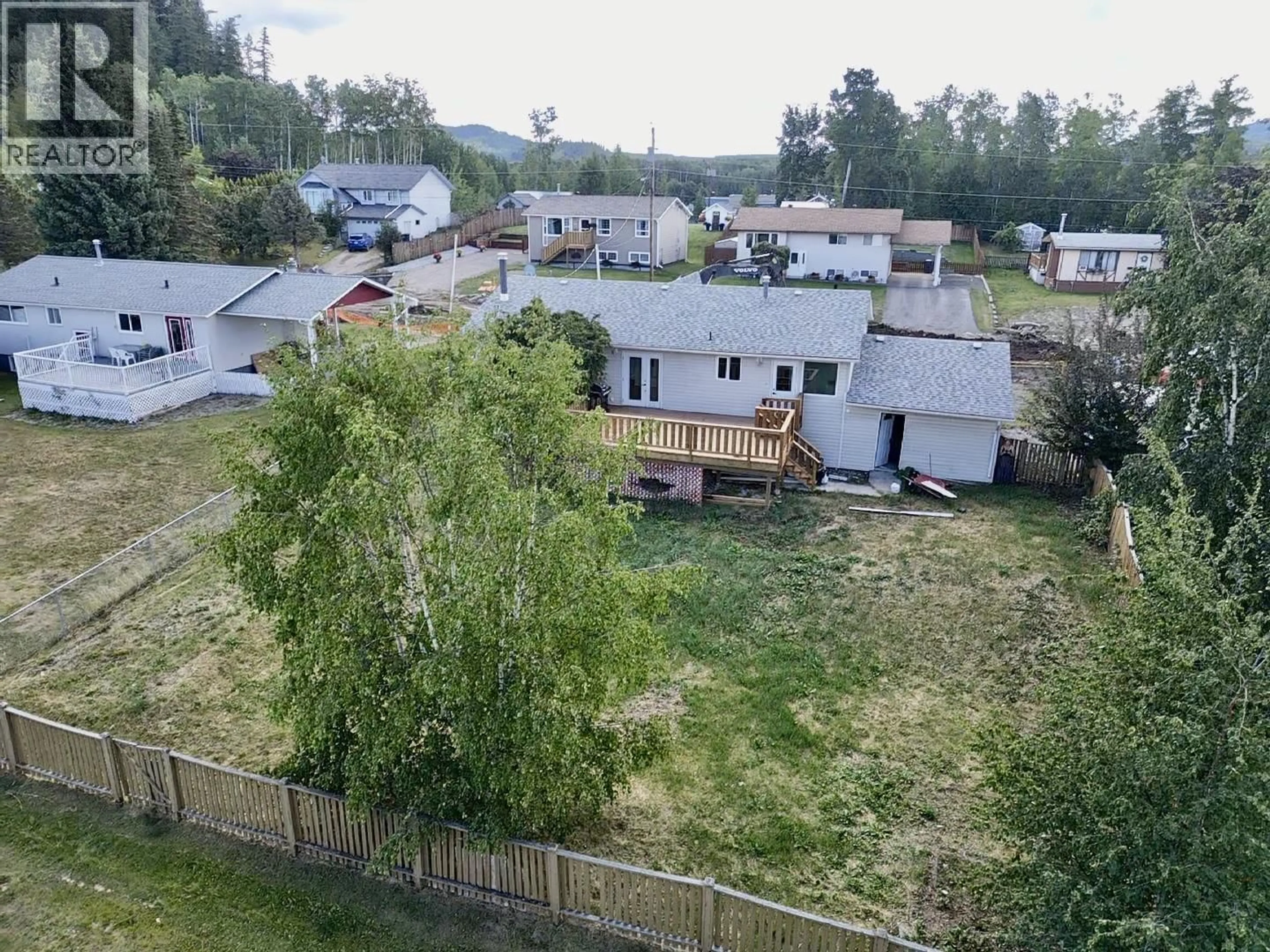 A pic from outside/outdoor area/front of a property/back of a property/a pic from drone, unknown for 525 TUNASA DRIVE, Fraser Lake British Columbia V0J1S0