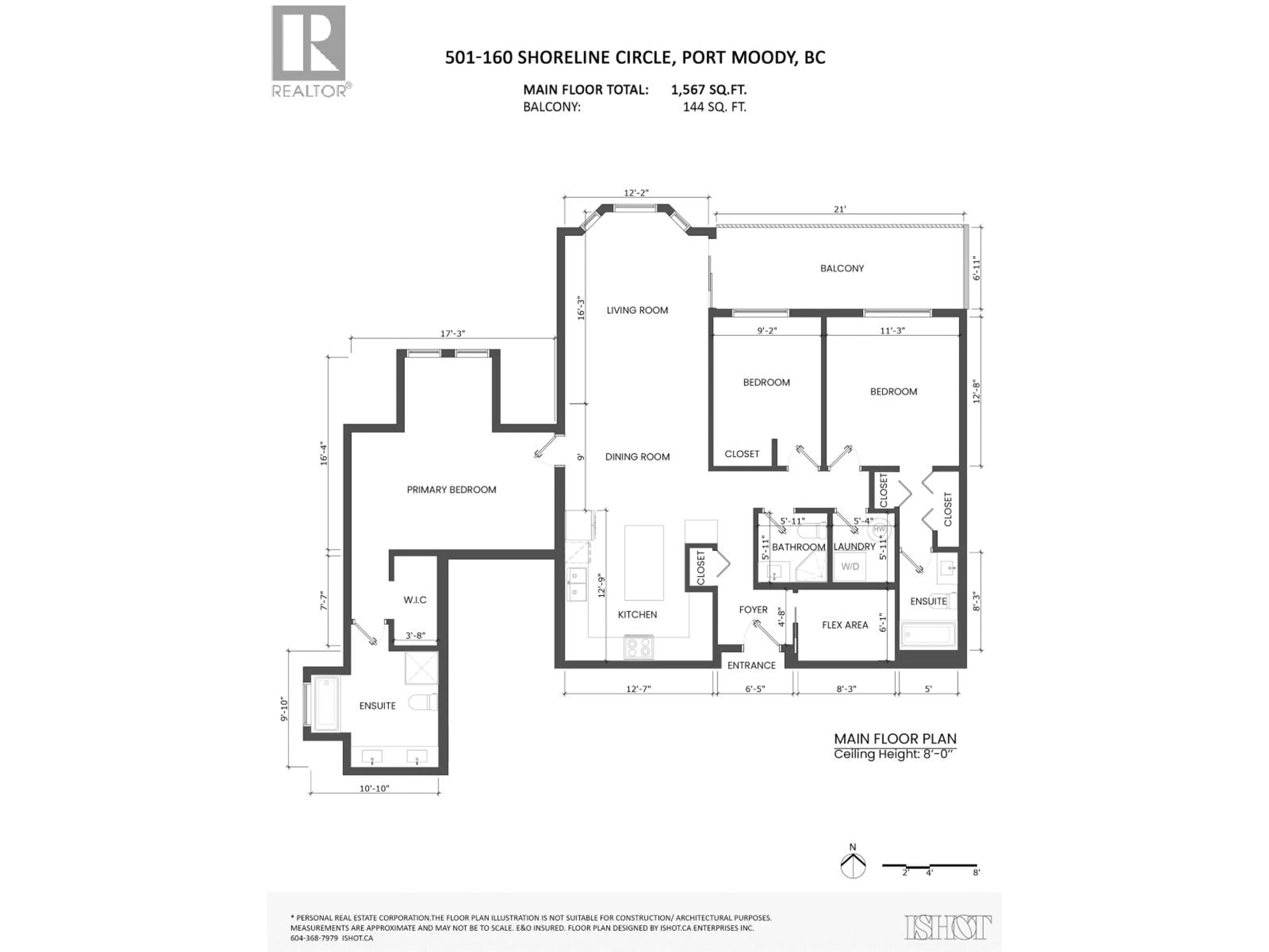 Floor plan for 501 - 160 SHORELINE CIRCLE, Port Moody British Columbia V3H0B2