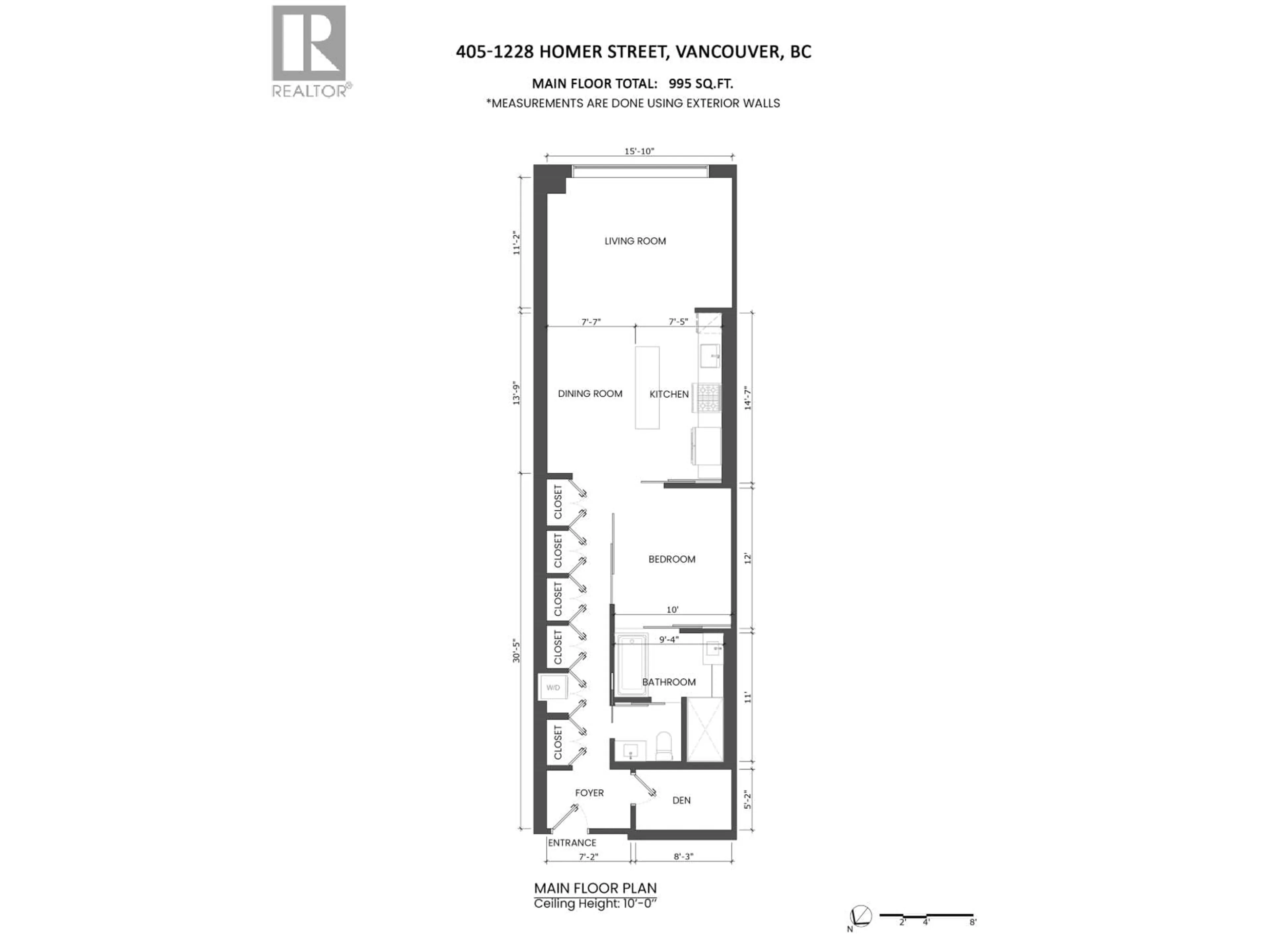 Floor plan for 405 - 1228 HOMER STREET, Vancouver British Columbia V6B2Y5