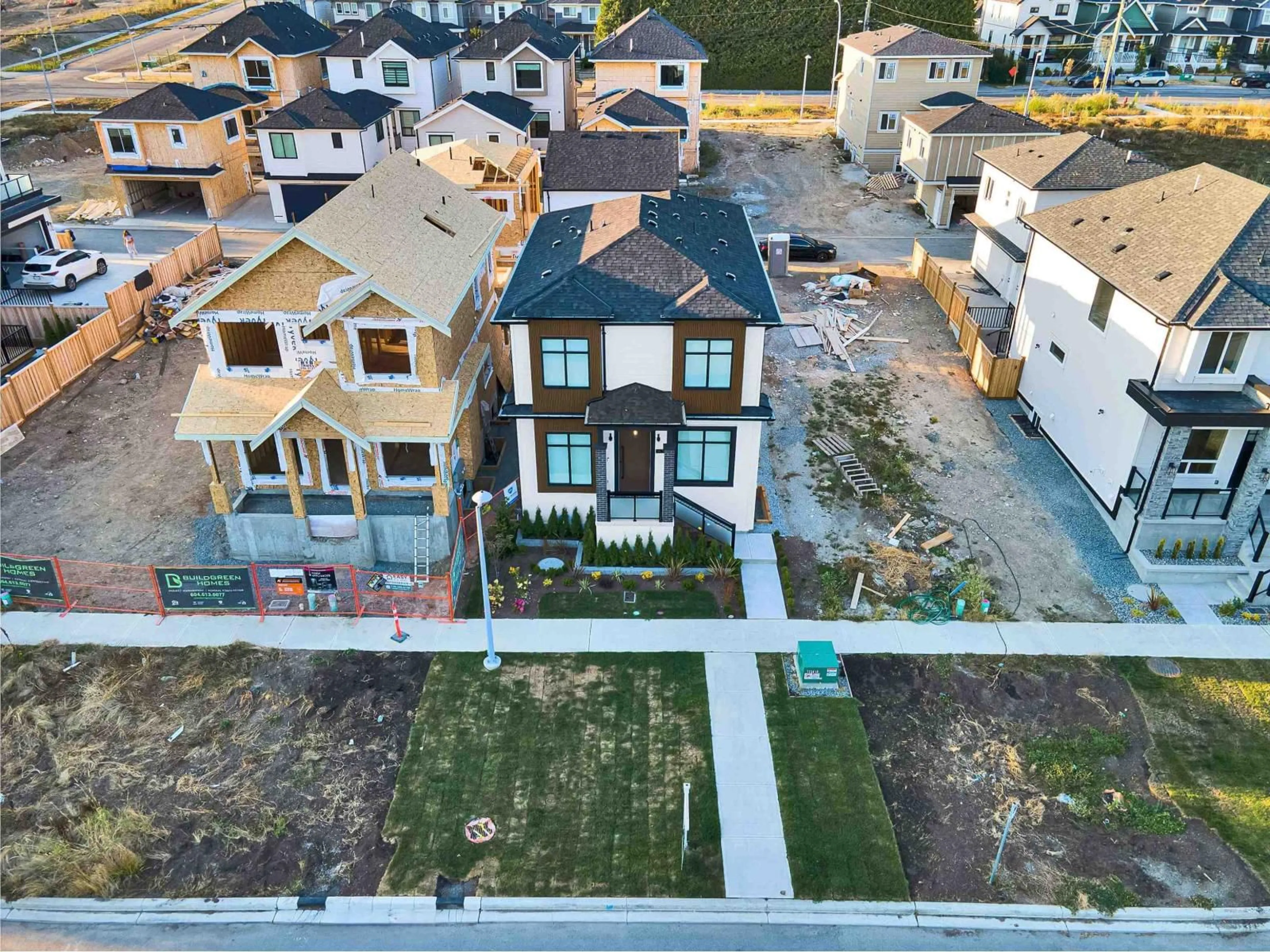 A pic from outside/outdoor area/front of a property/back of a property/a pic from drone, street for 16723 19A, Surrey British Columbia V3Z1K2