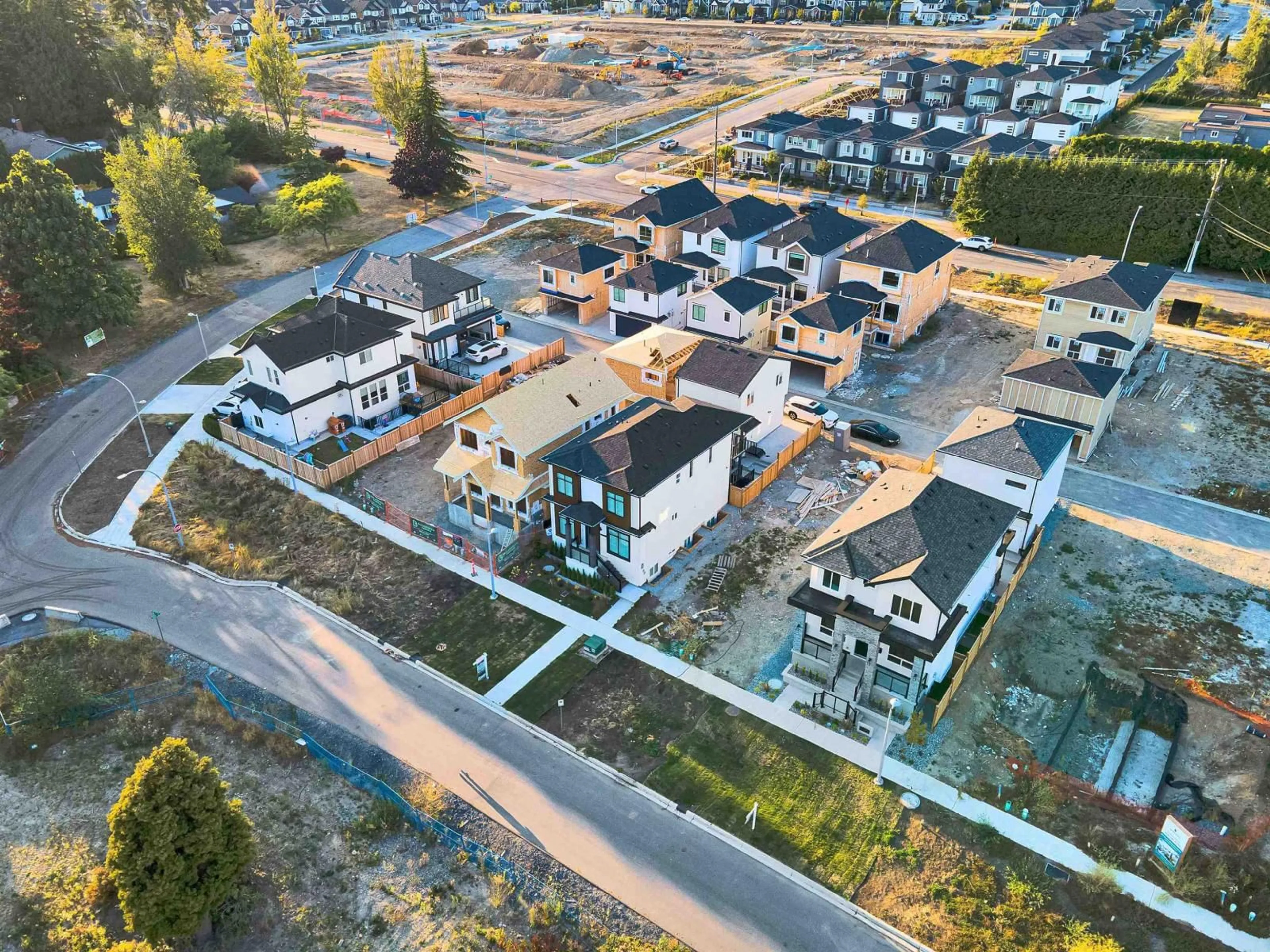 A pic from outside/outdoor area/front of a property/back of a property/a pic from drone, street for 16723 19A, Surrey British Columbia V3Z1K2