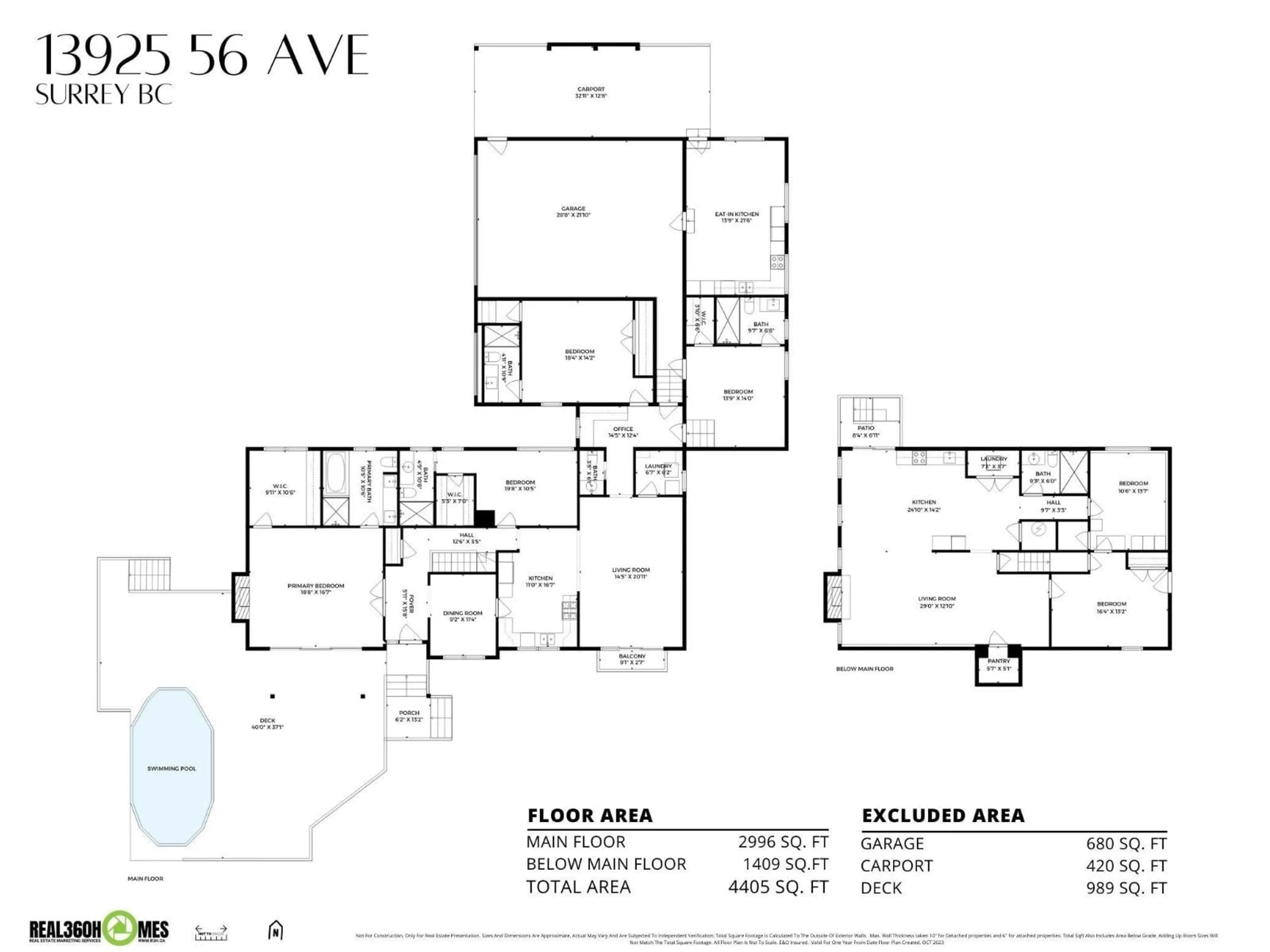 Floor plan for 13925 56, Surrey British Columbia V3X2Z9