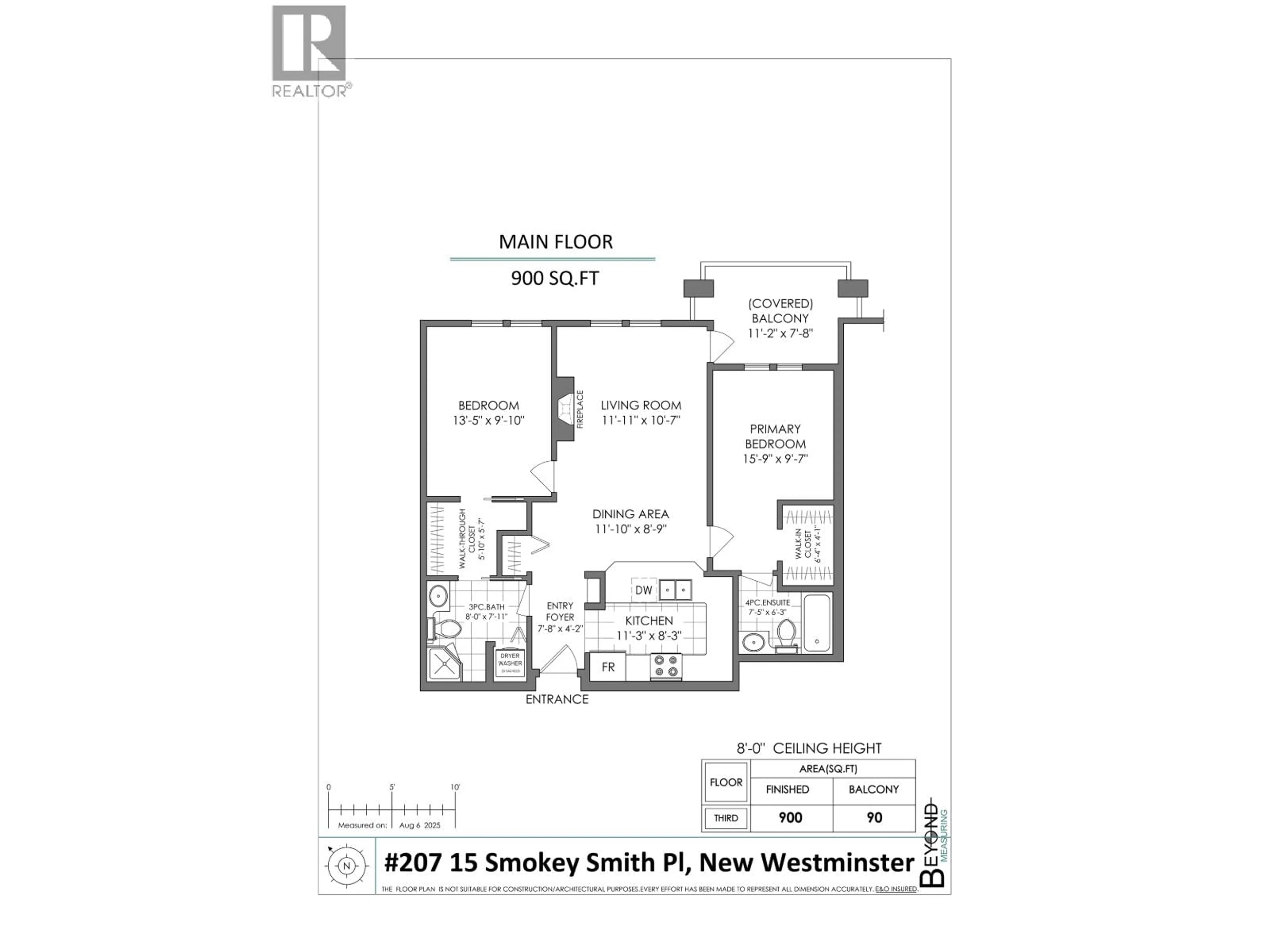 Floor plan for 207 - 15 SMOKEY SMITH PLACE, New Westminster British Columbia V3L5V7