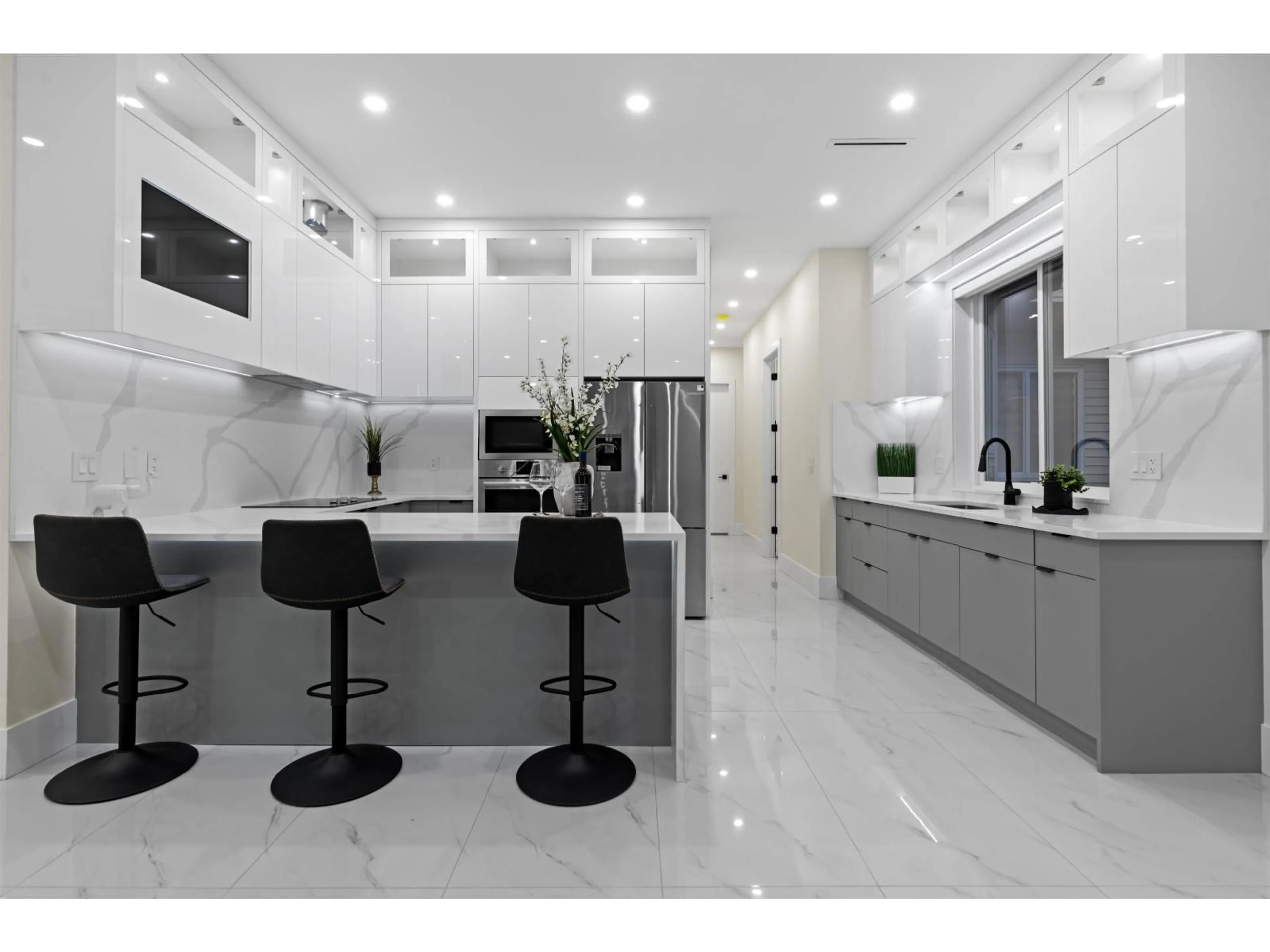 Contemporary kitchen, ceramic/tile floor for 5808 137B, Surrey British Columbia V3X2R7