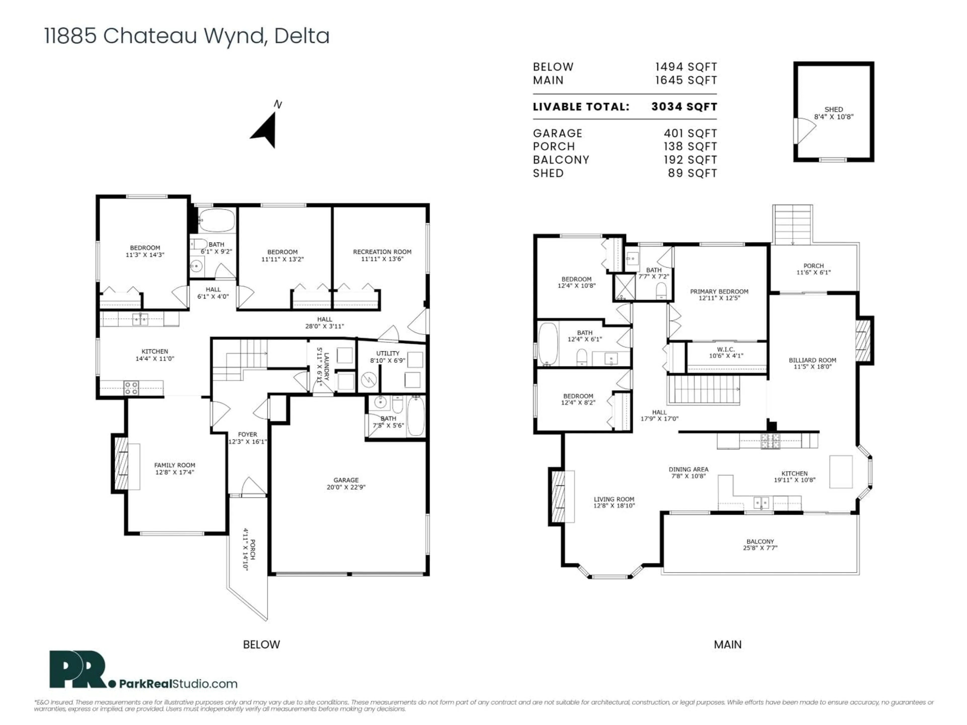 Floor plan for 11885 CHATEAU, Delta British Columbia V4E3C7