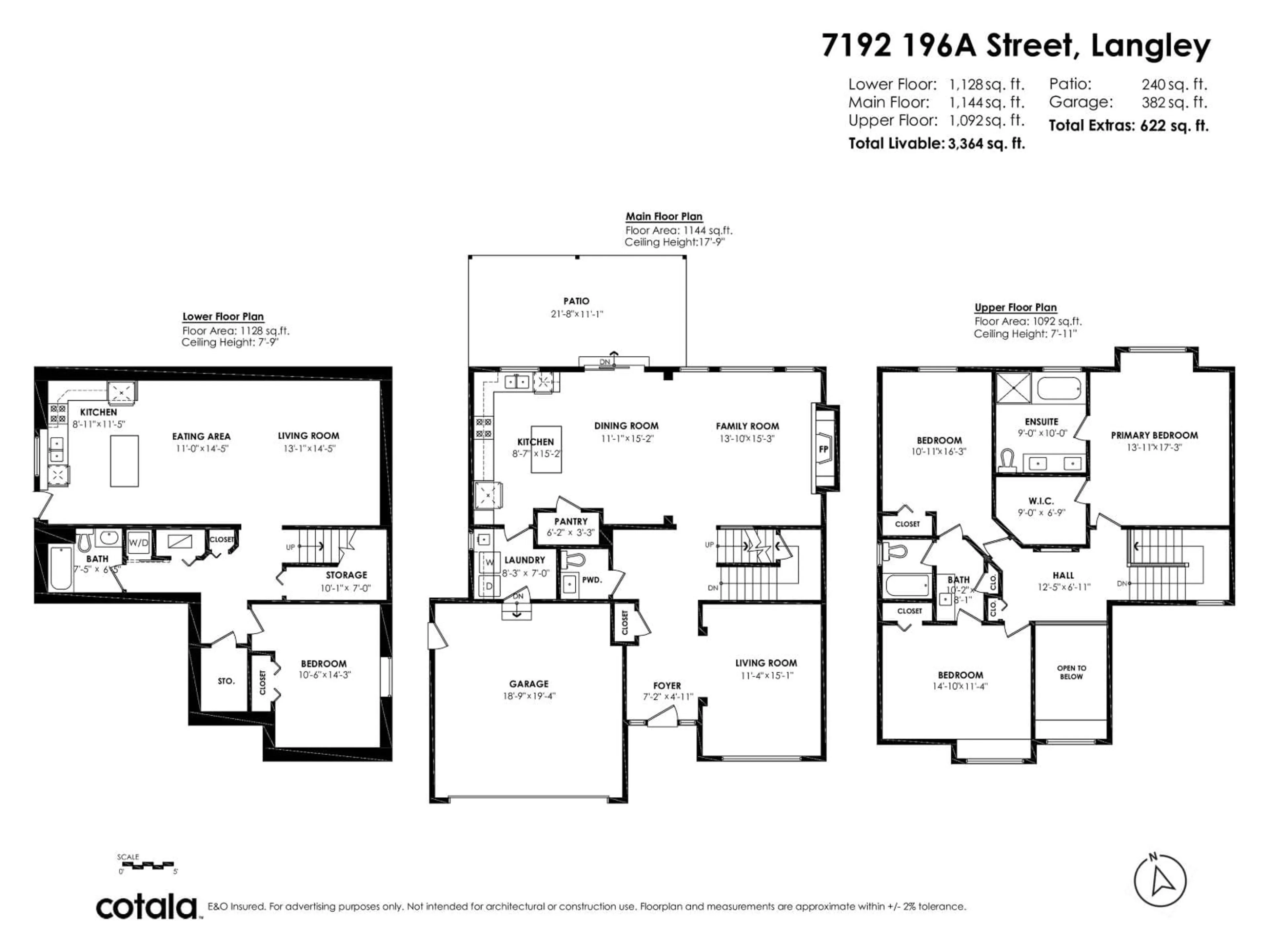 Floor plan for 7192 196A, Langley British Columbia V2Y2Z9