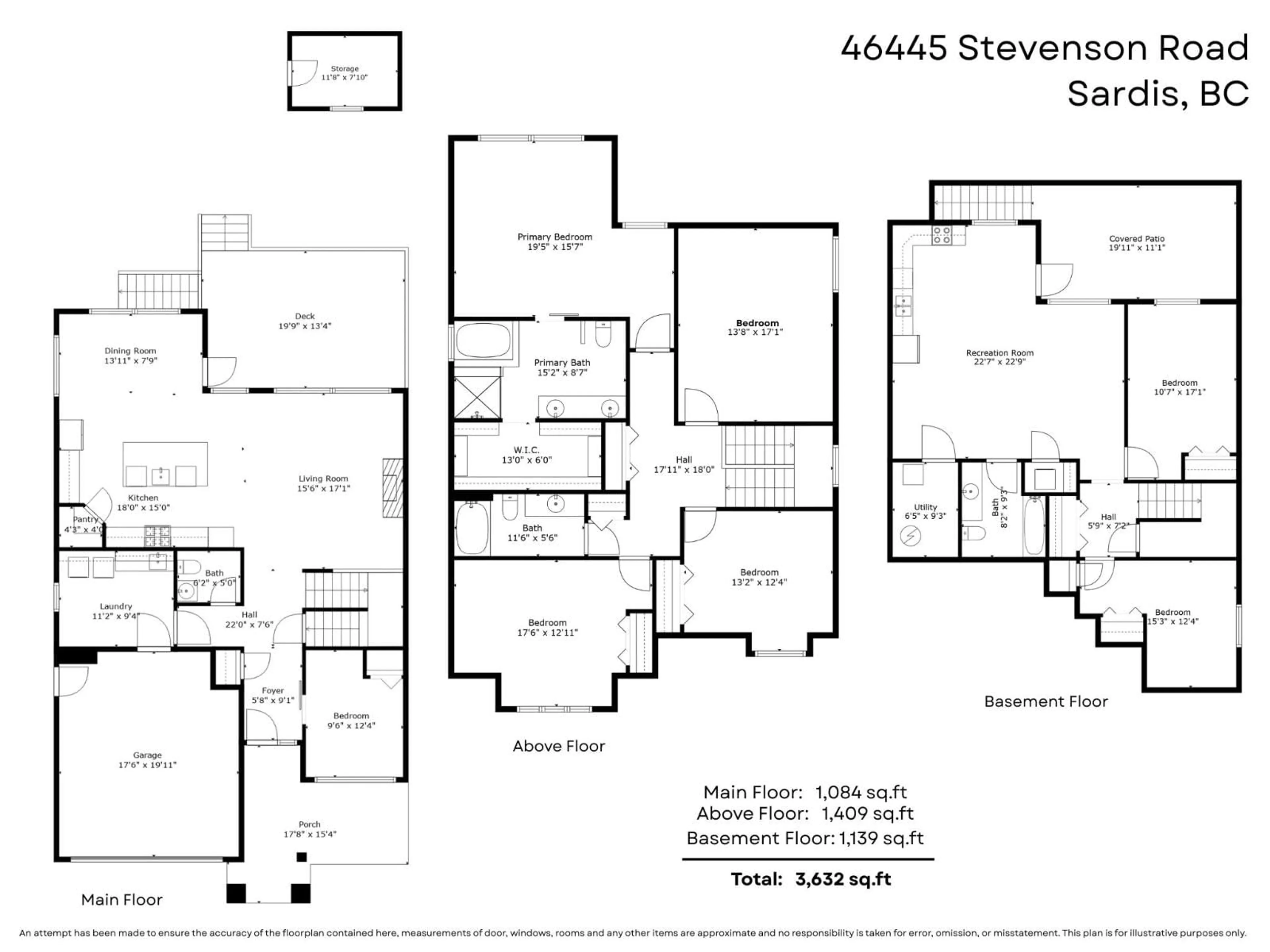 Floor plan for 46445 STEVENSON ROAD, Chilliwack British Columbia V2R4M2