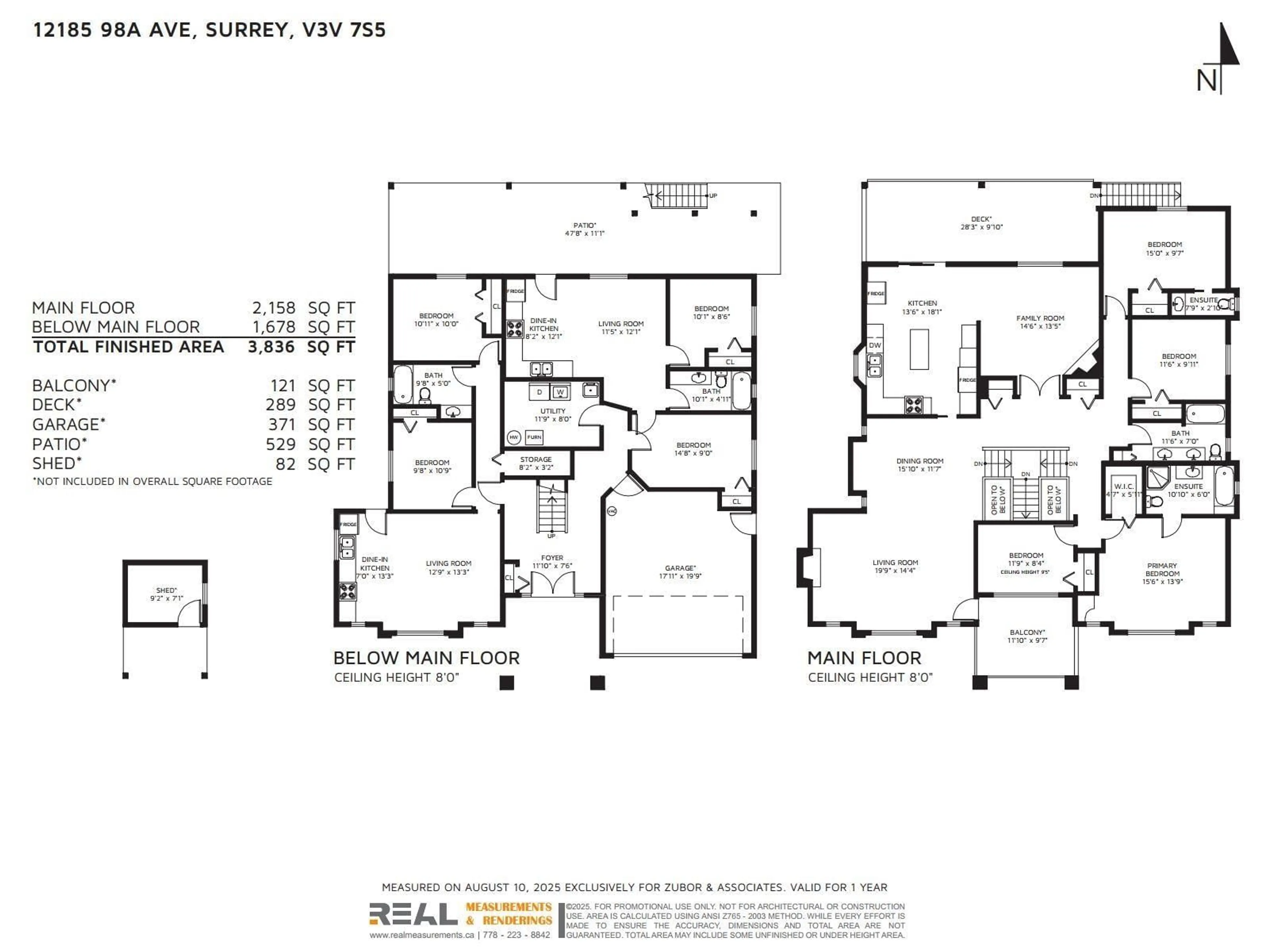 Floor plan for 12185 98A, Surrey British Columbia V3V7S5