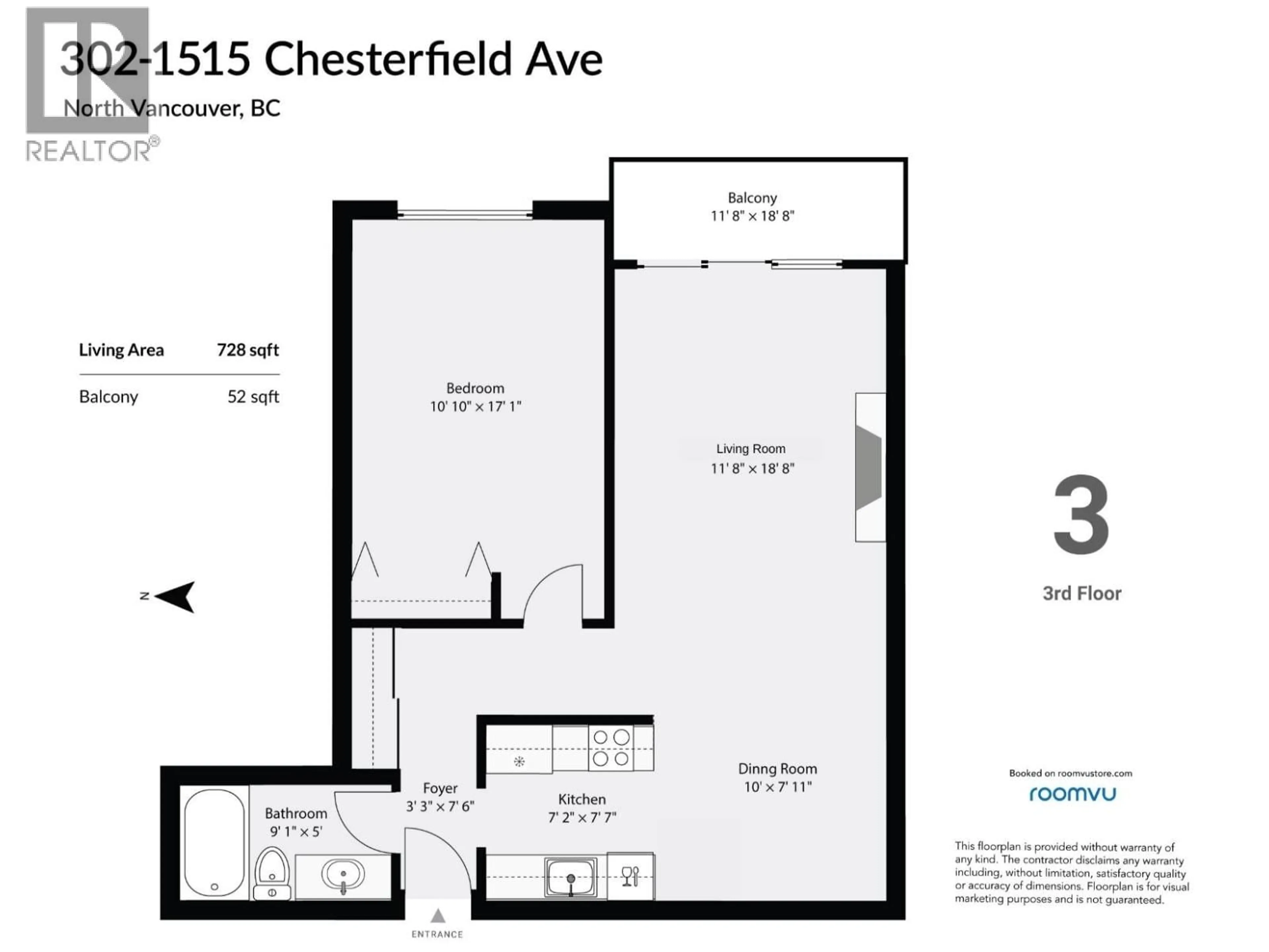 Floor plan for 302 - 1515 CHESTERFIELD AVENUE, North Vancouver British Columbia V7M2N5