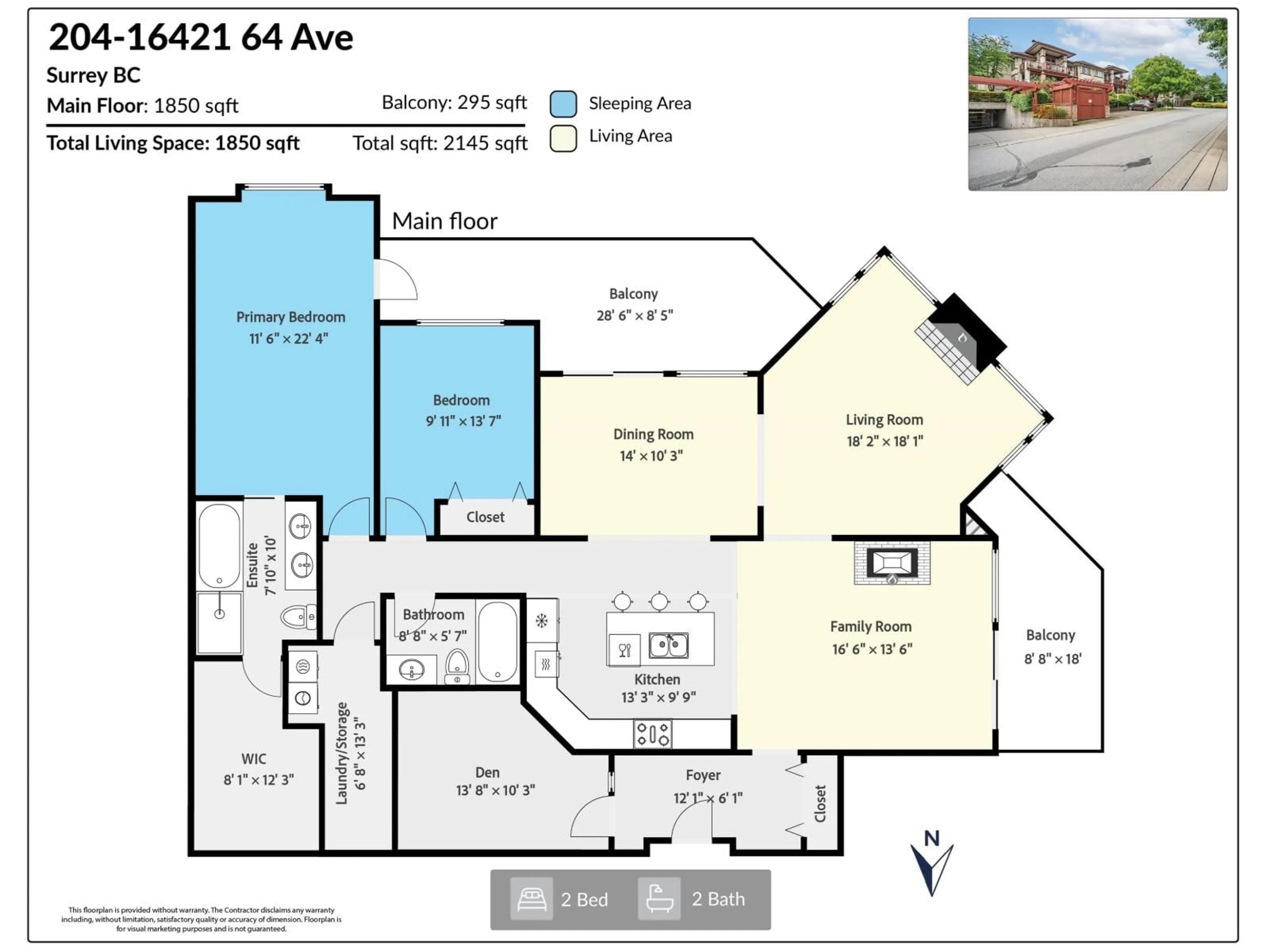Floor plan for 204 - 16421 64, Surrey British Columbia V3S6V7