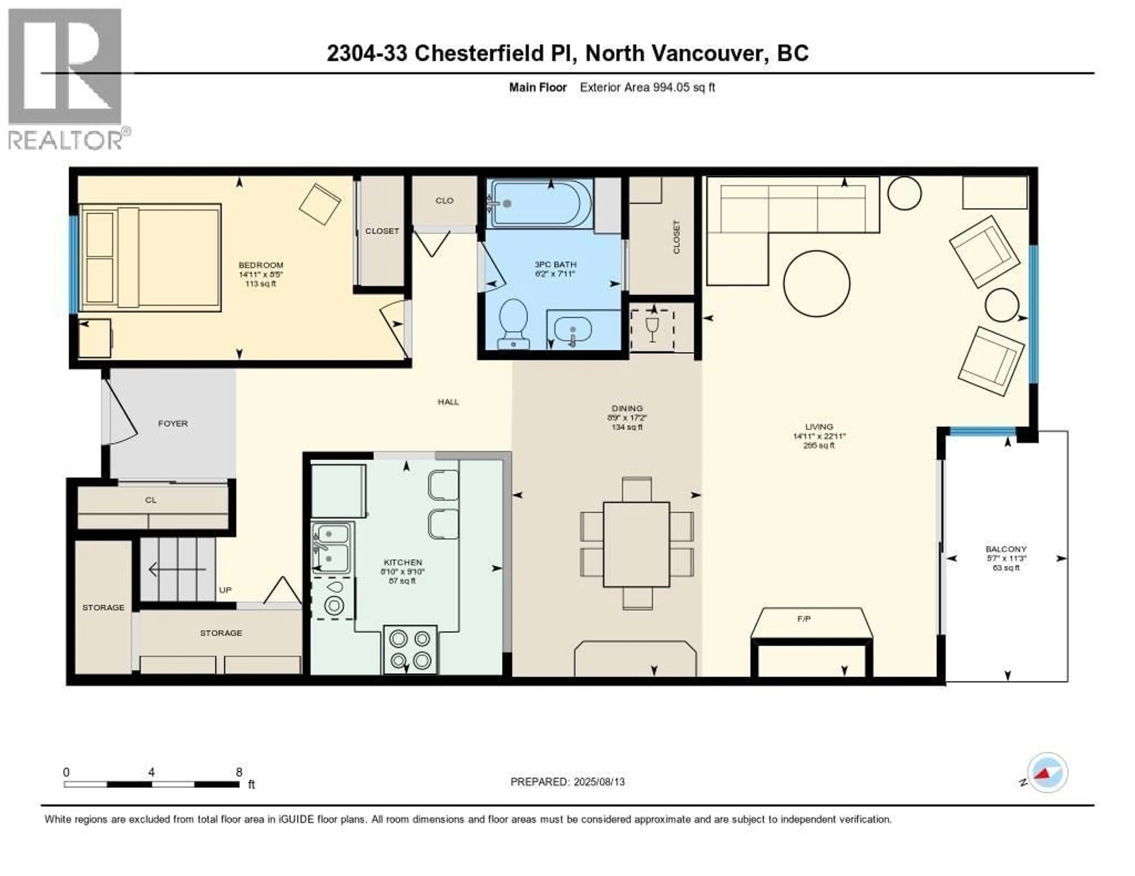 Floor plan for 2304 - 33 CHESTERFIELD PLACE, North Vancouver British Columbia V7M3K4
