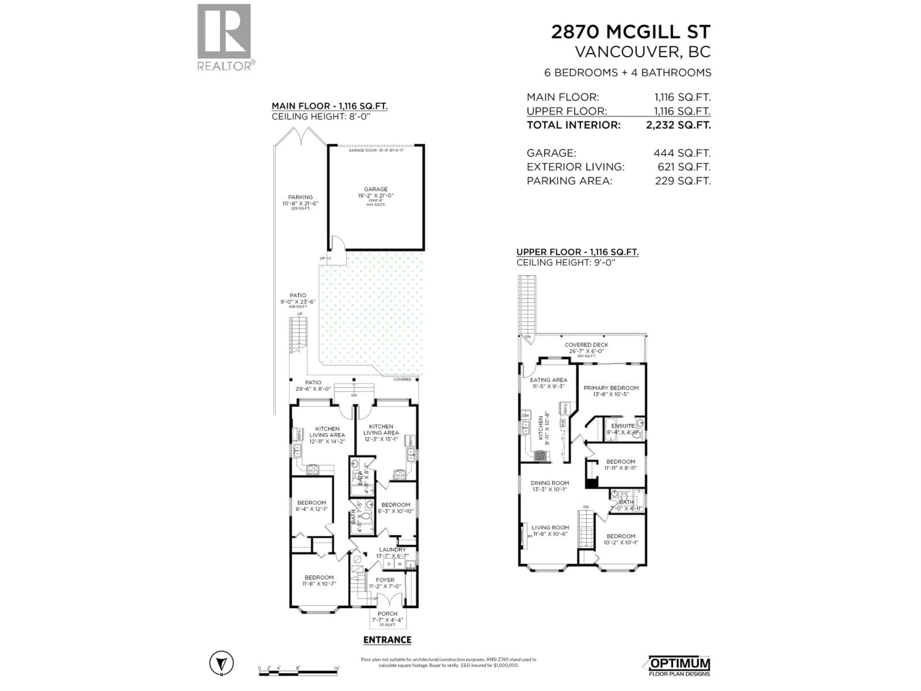 Floor plan for 2870 MCGILL STREET, Vancouver British Columbia V5K1H6