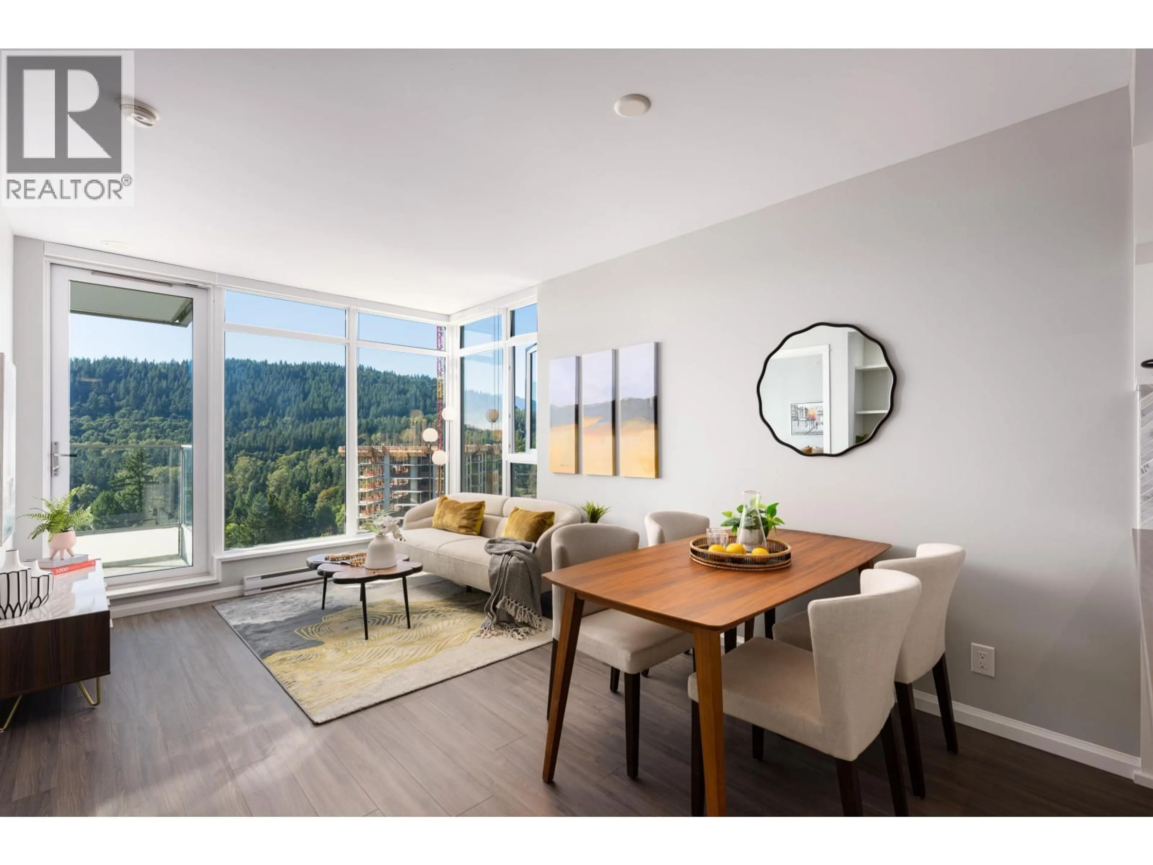 Living room with furniture, wood/laminate floor for 1103 - 520 COMO LAKE AVENUE, Coquitlam British Columbia V3J0E8