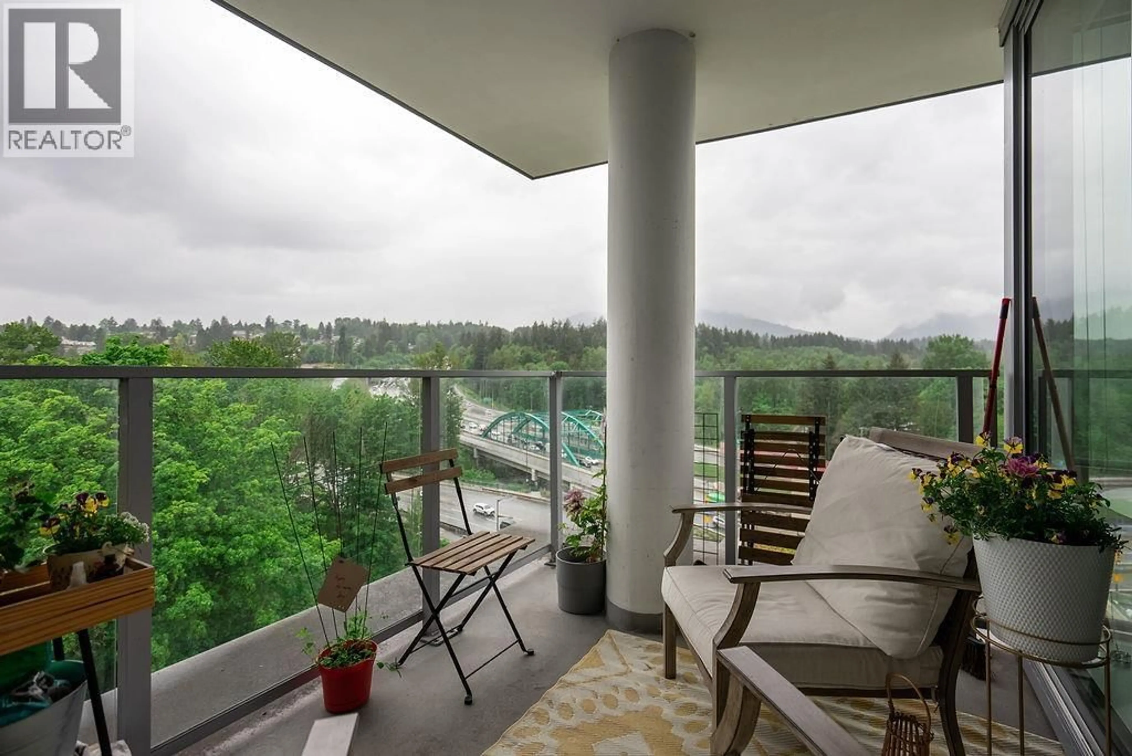 Balcony in the apartment, water/lake/river/ocean view for 1008 - 680 SEYLYNN CRESCENT, North Vancouver British Columbia V7J0B5