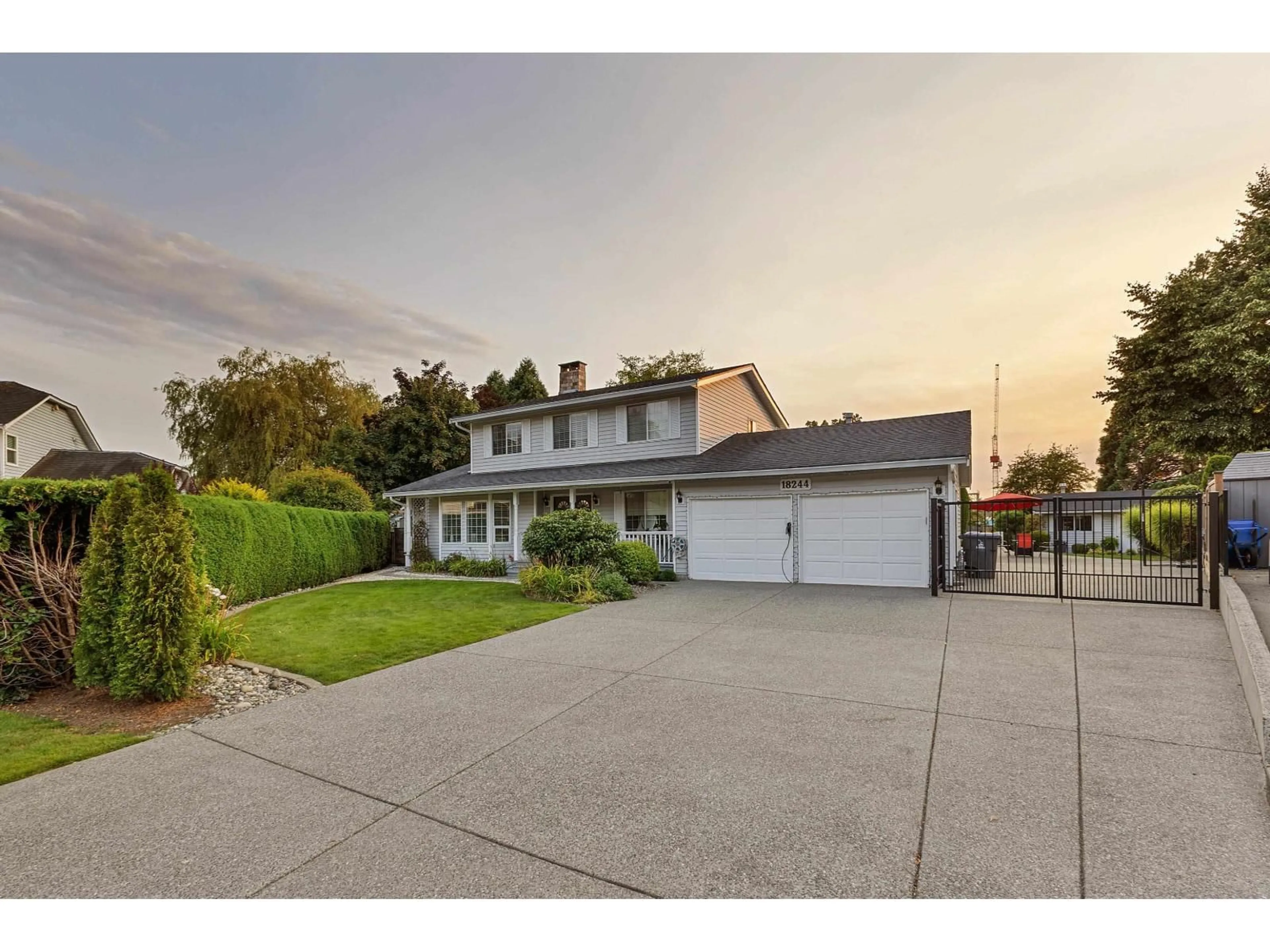 A pic from outside/outdoor area/front of a property/back of a property/a pic from drone, street for 18244 54, Surrey British Columbia V3S7Z1