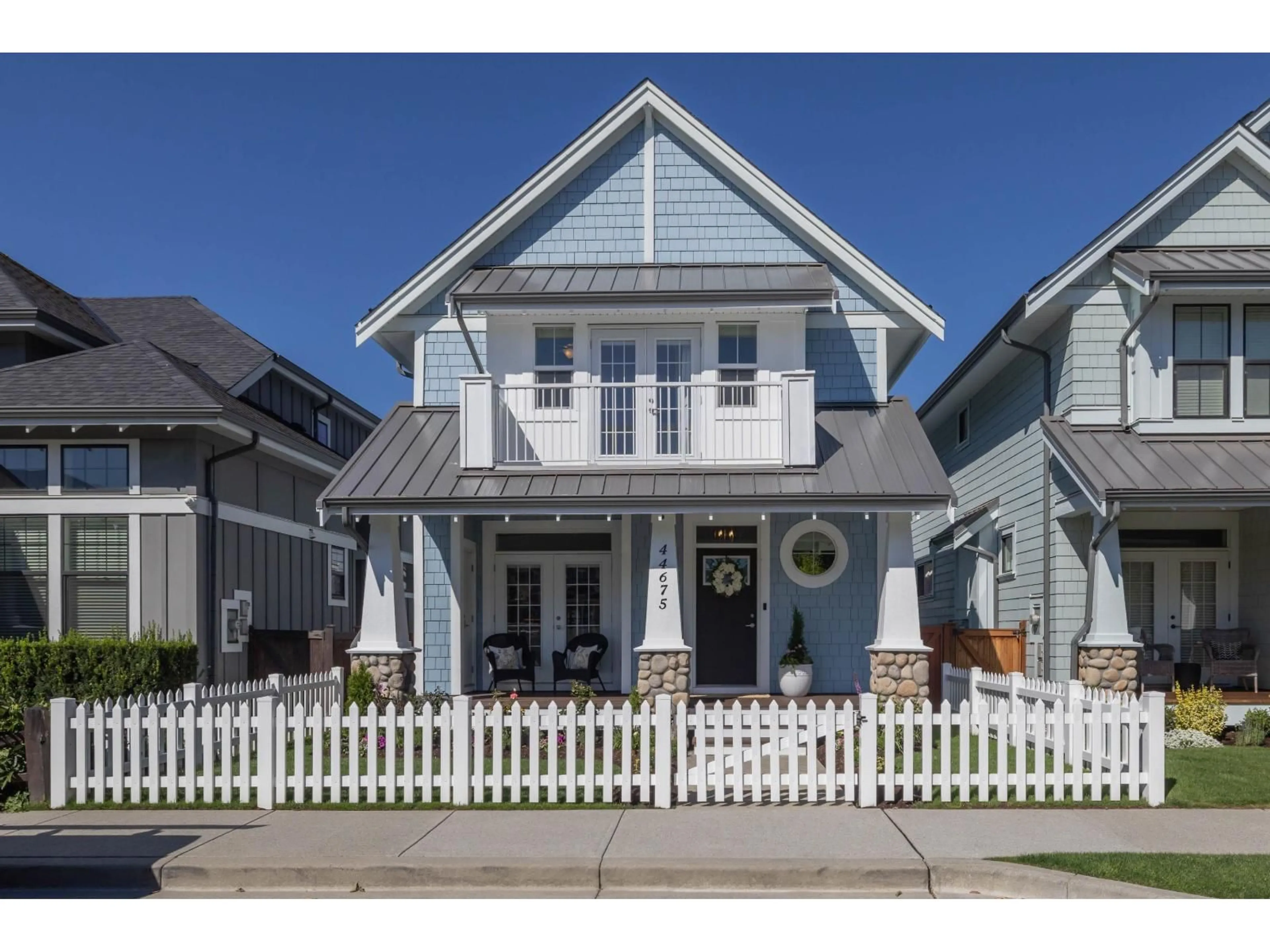 Home with vinyl exterior material, street for 44675 ANGLERS BOULEVARD, Chilliwack British Columbia V2R0Z5