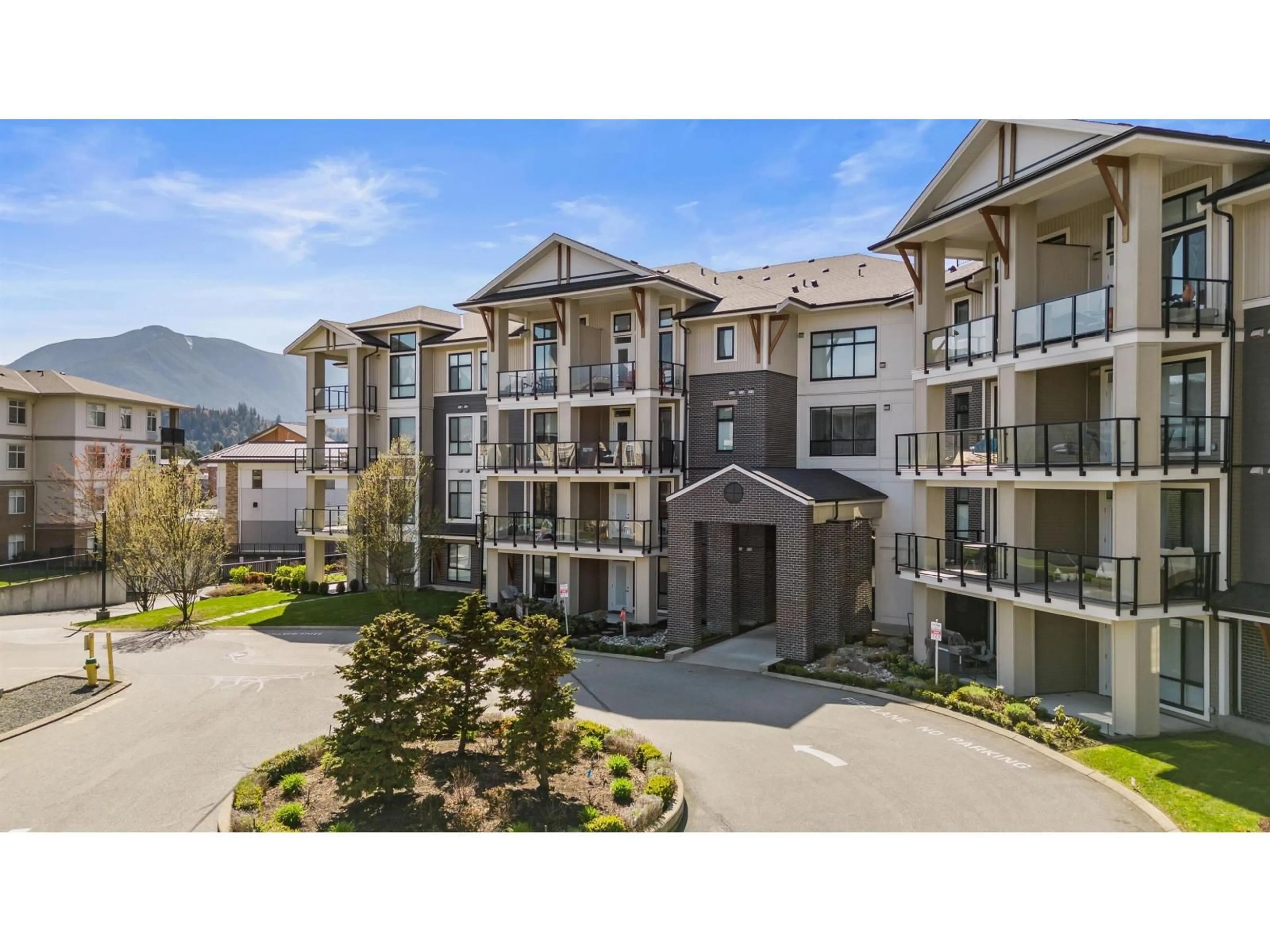 A pic from outside/outdoor area/front of a property/back of a property/a pic from drone, mountain view for 203 - 45761 STEVENSON ROAD, Chilliwack British Columbia V2R0Y7
