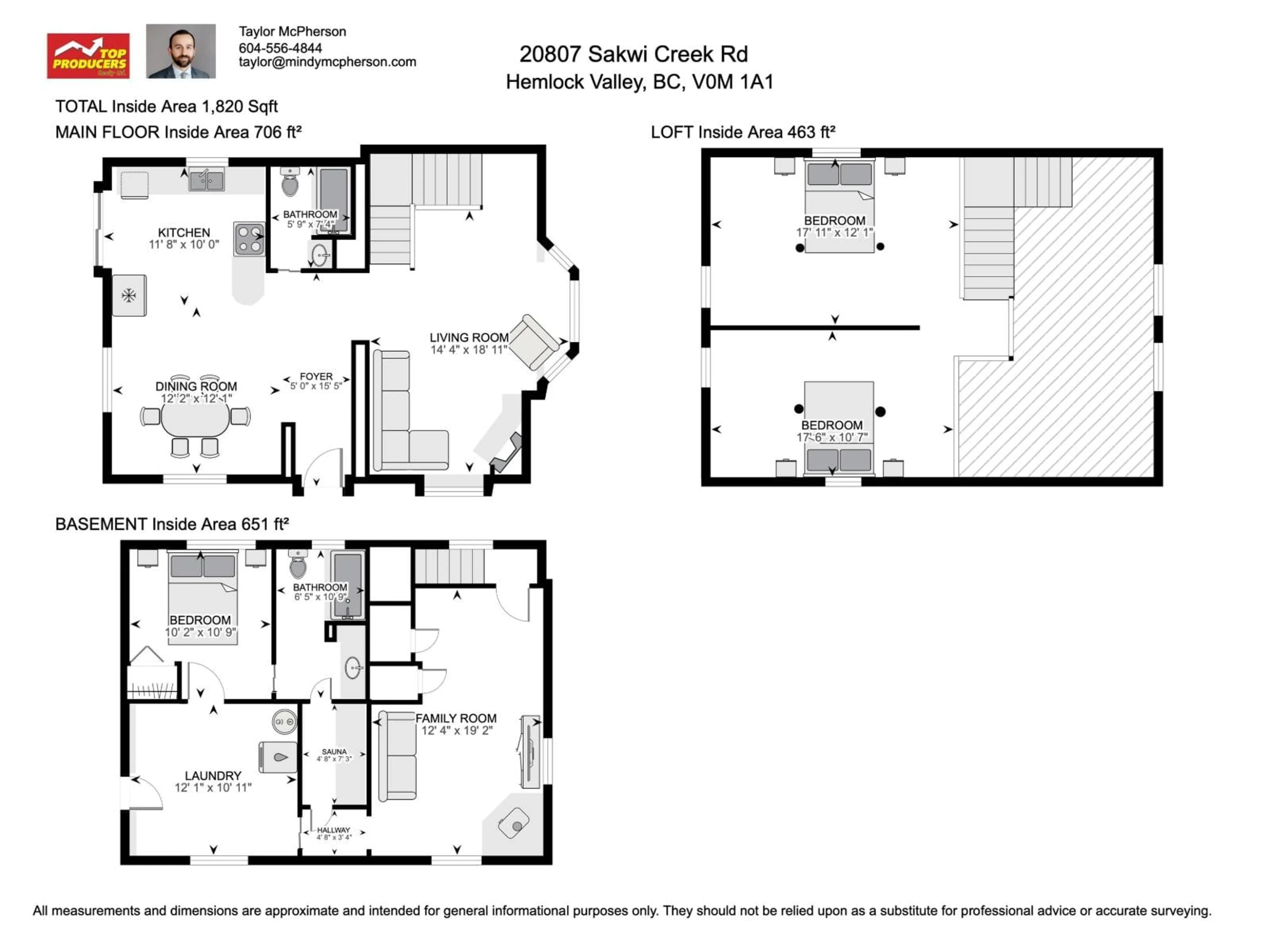 Floor plan for 20807 SAKWI CREEK, Mission British Columbia V0M1A1