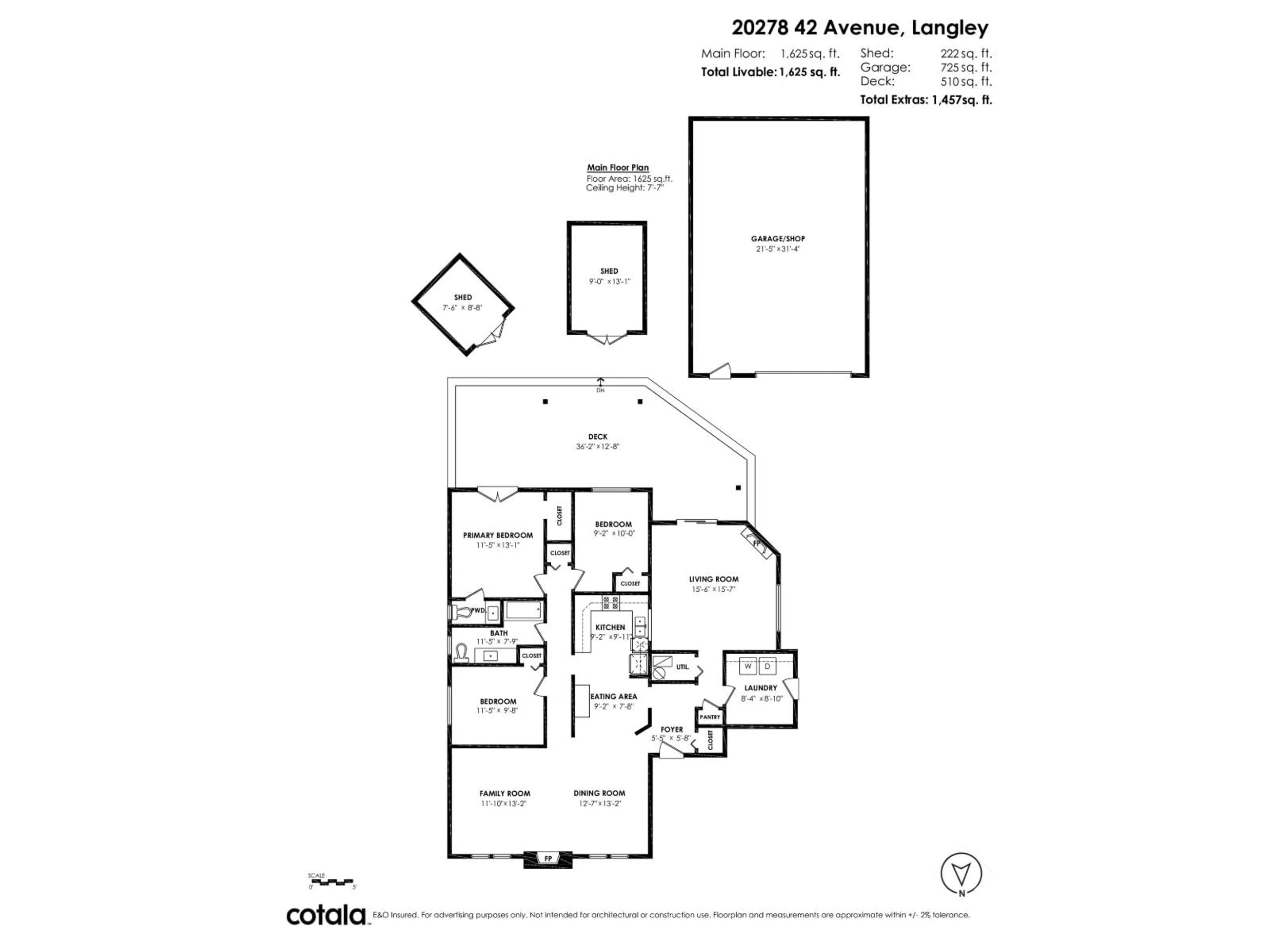 Floor plan for 20278 42, Langley British Columbia V3A3A5