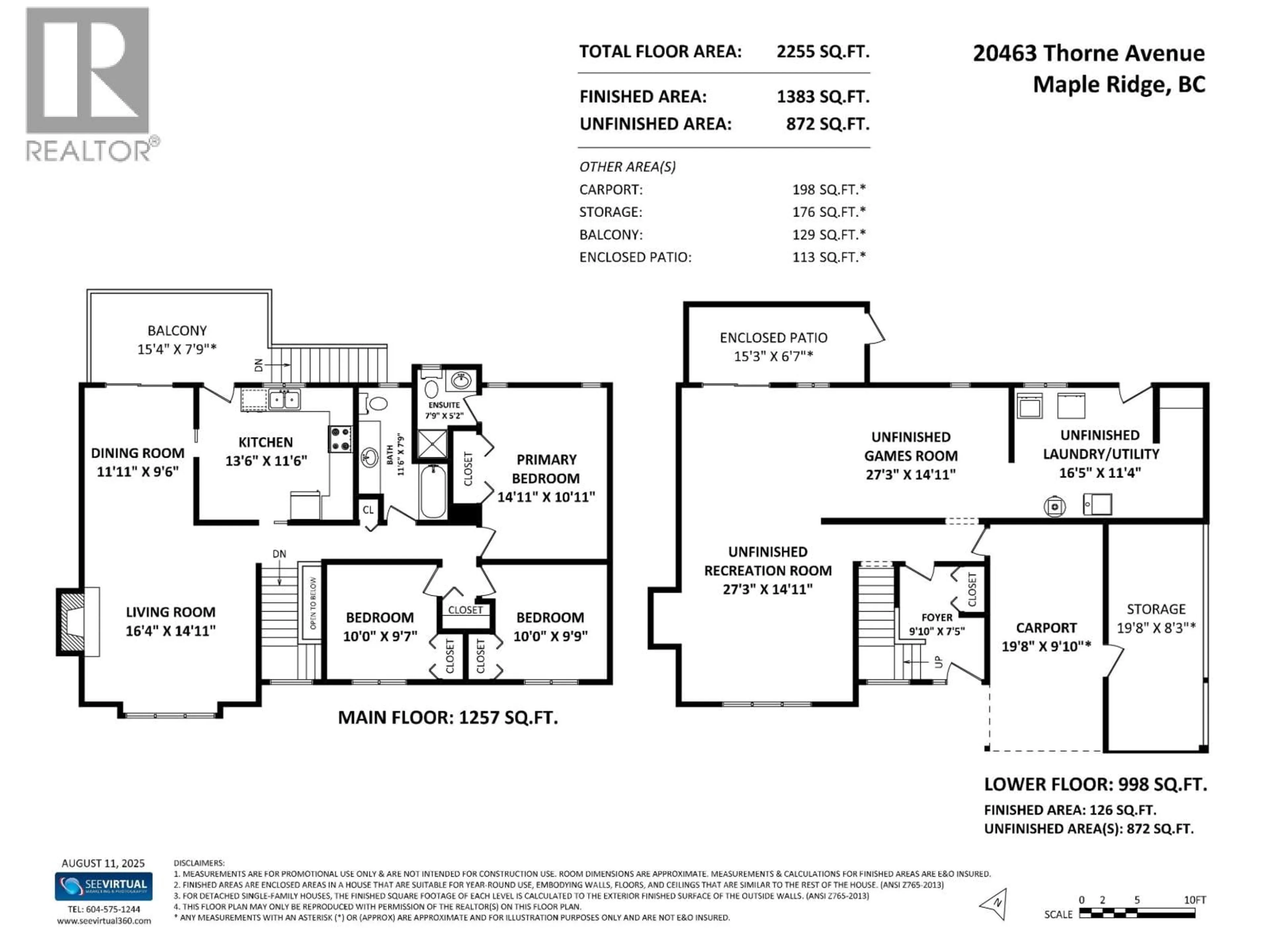 Floor plan for 20463 THORNE AVENUE, Maple Ridge British Columbia V2X8V1
