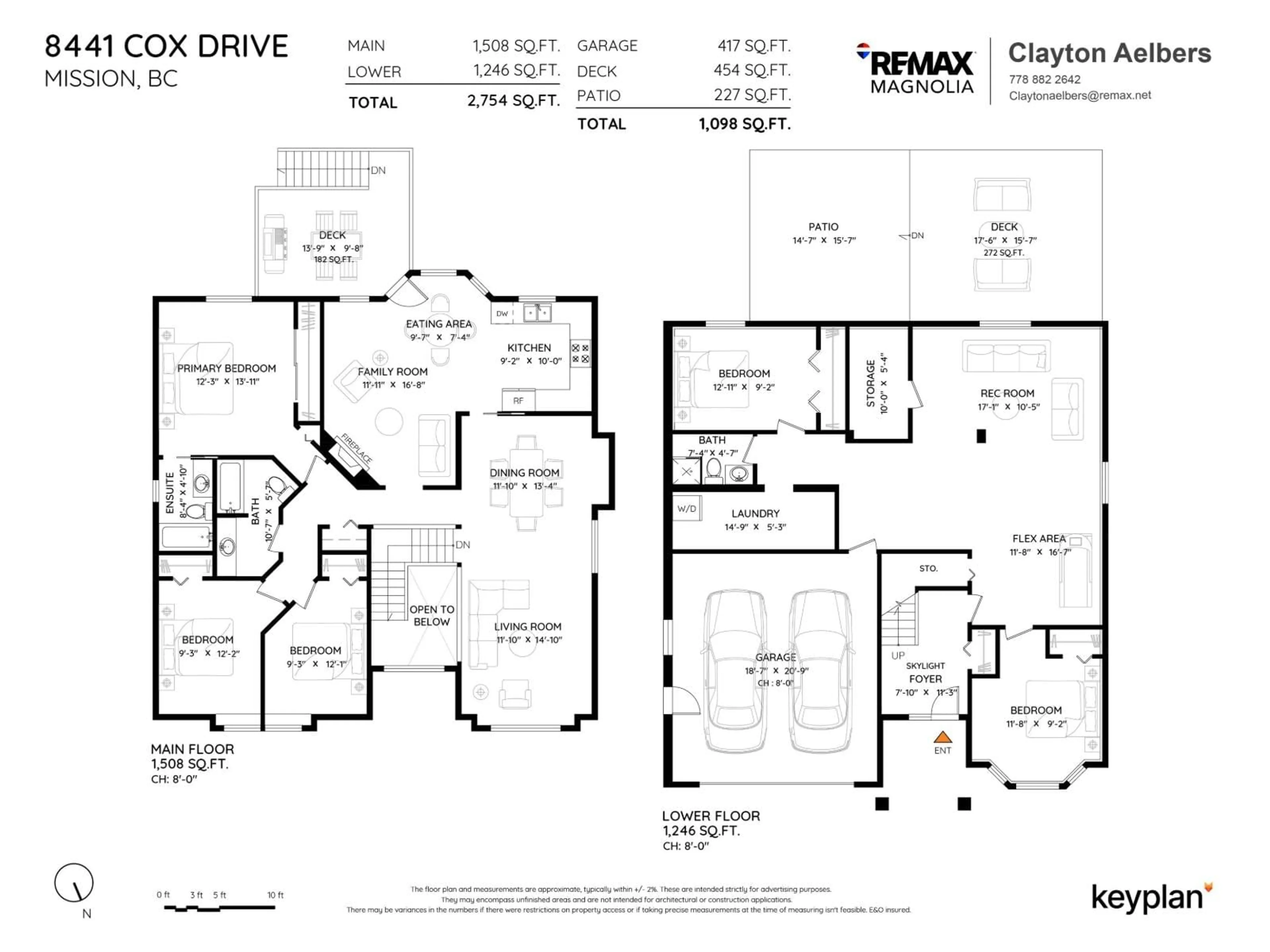Floor plan for 8441 COX DRIVE, Mission British Columbia V2V6V3
