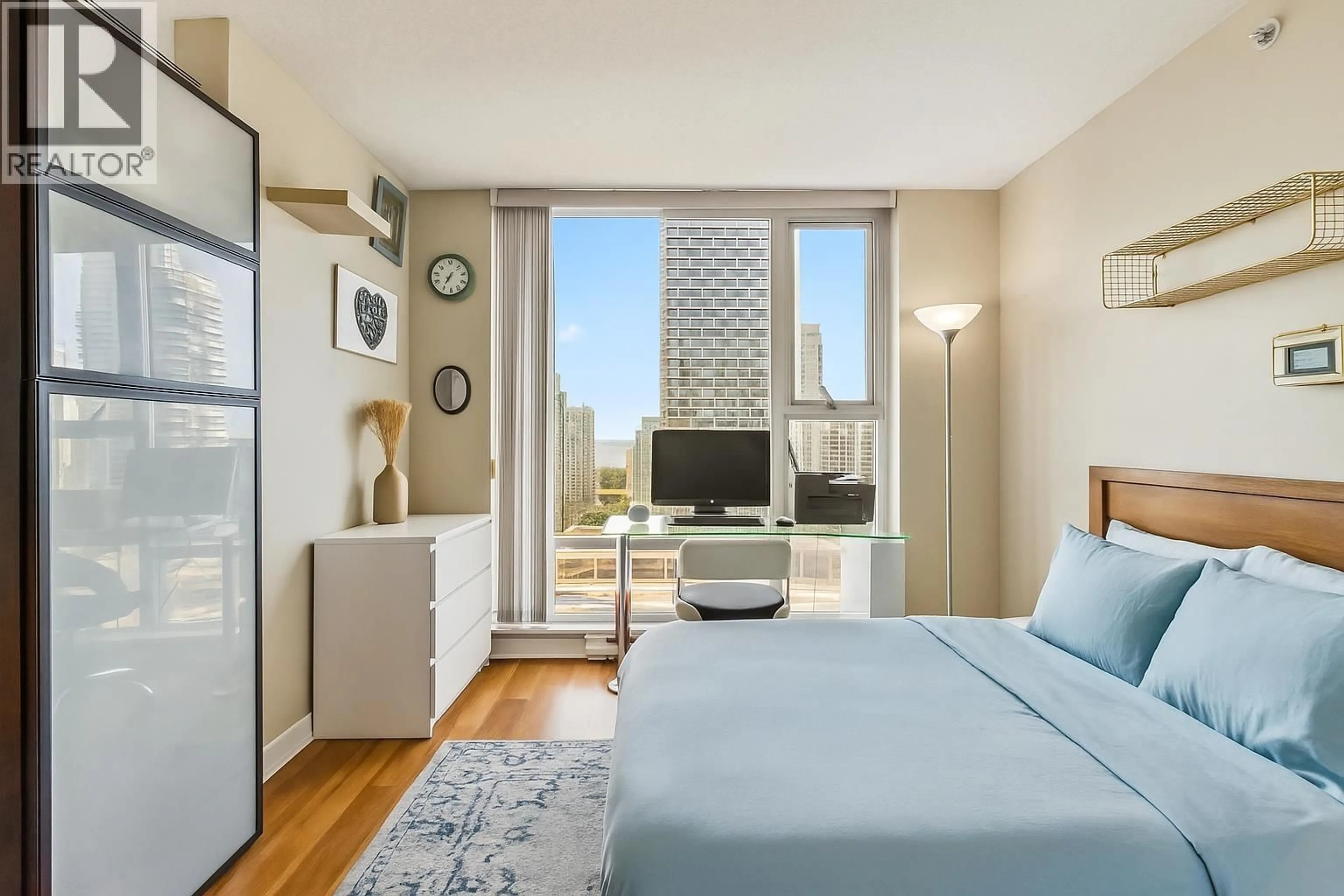 Bedroom with bed, unknown for 2202 - 583 BEACH CRESCENT, Vancouver British Columbia V6Z3E6