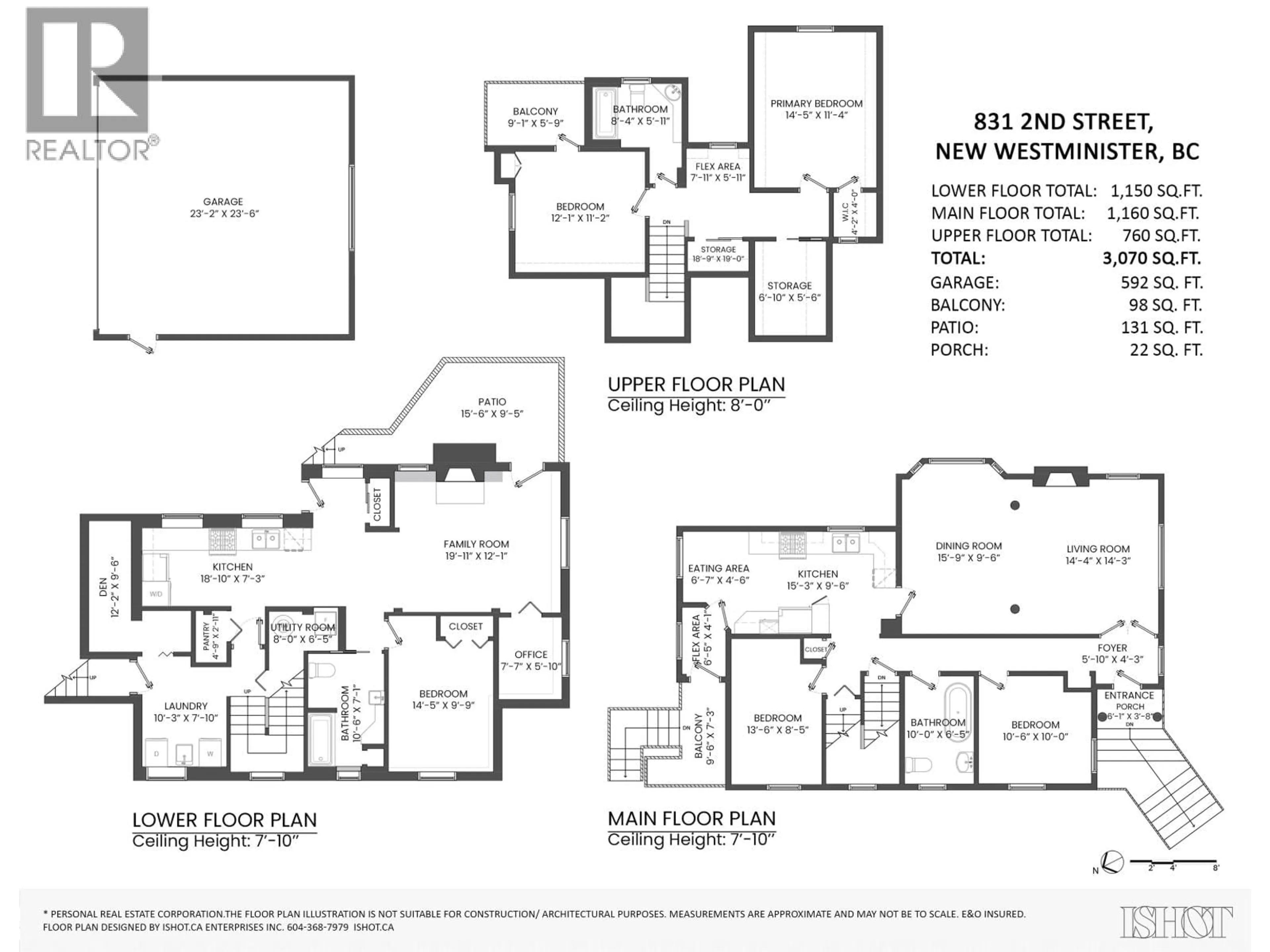 Floor plan for 831 SECOND STREET, New Westminster British Columbia V3L2N4