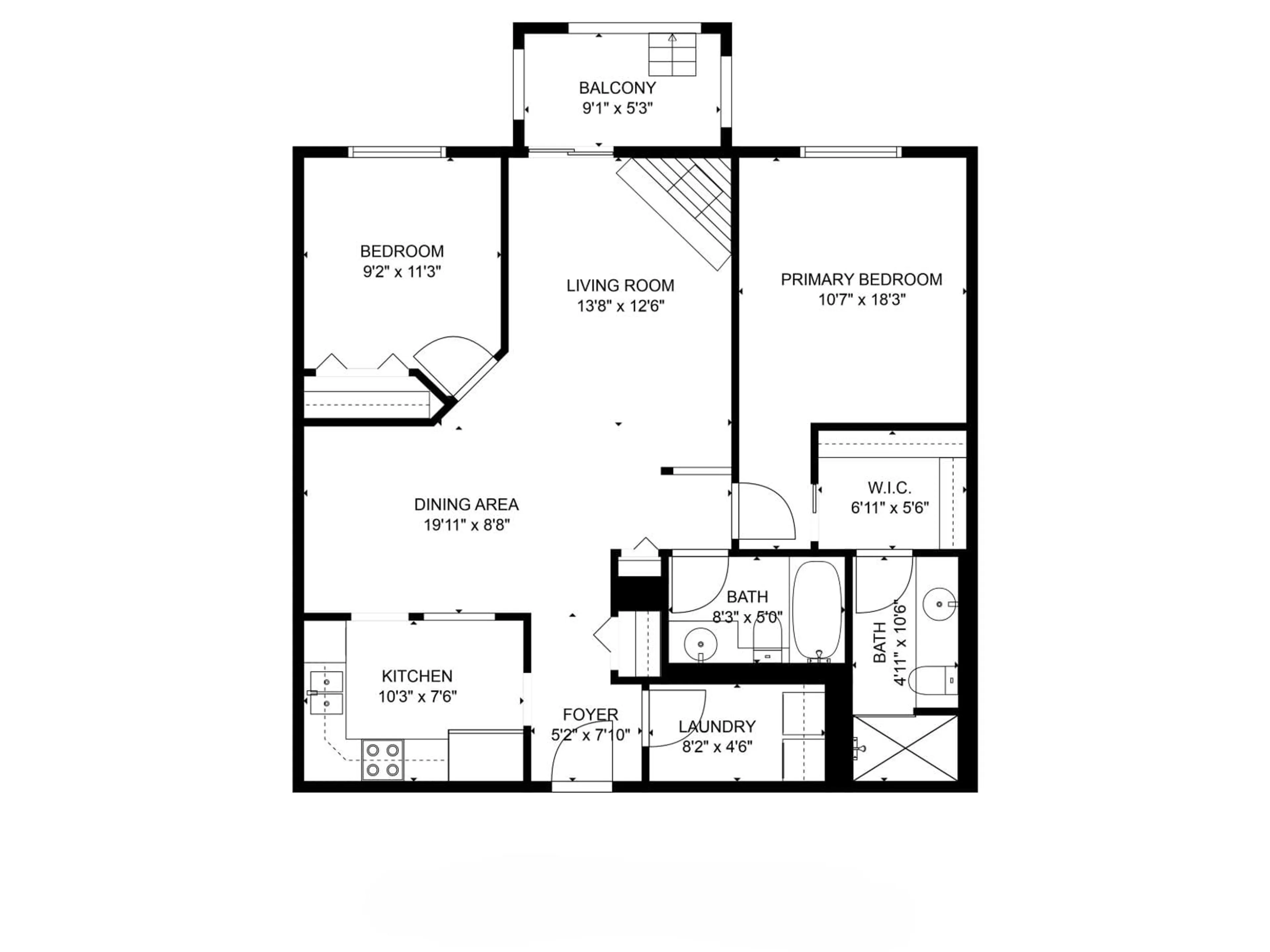Floor plan for 102 - 9165 BROADWAY STREET, Chilliwack British Columbia V2P7Z8