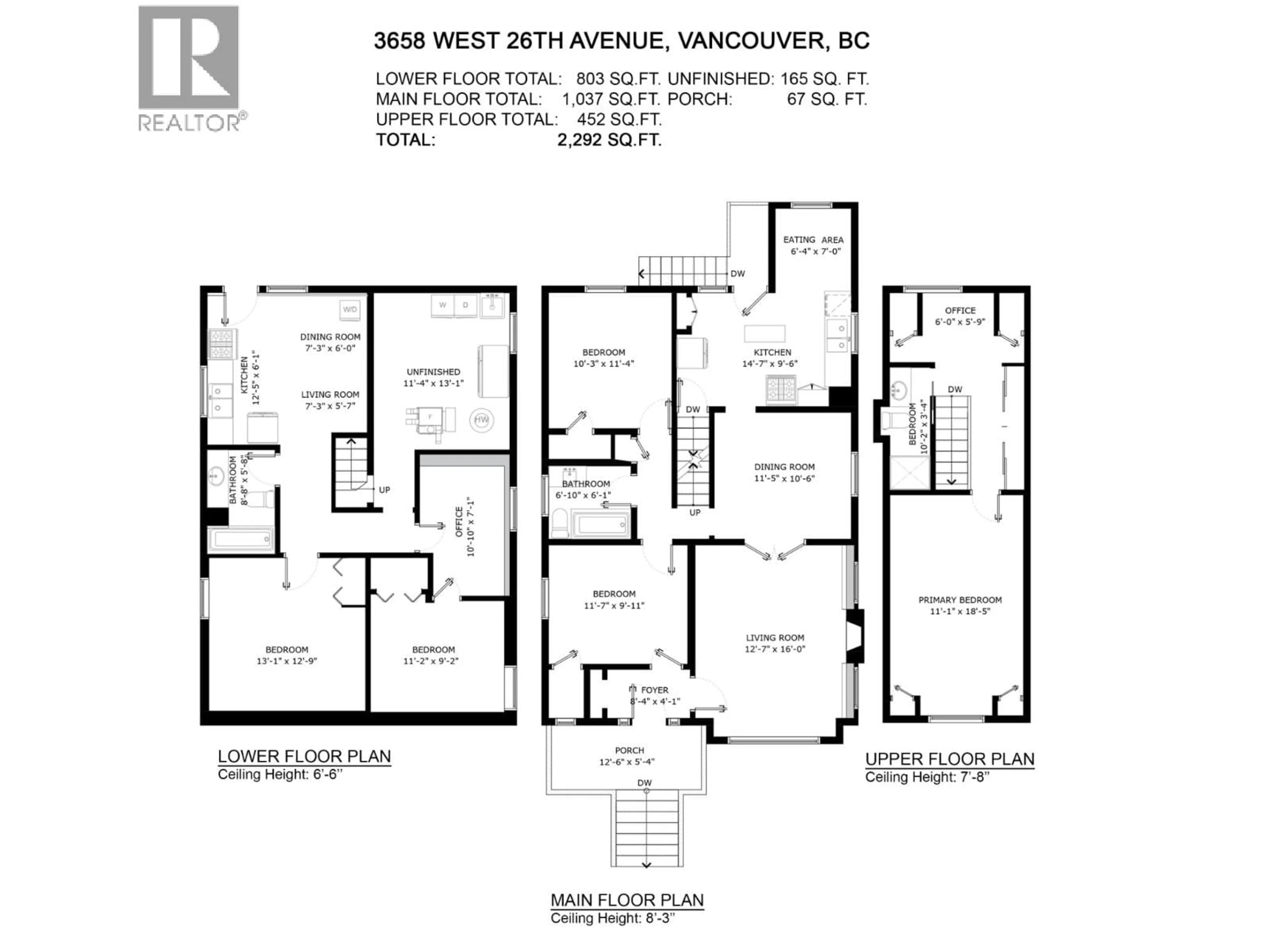 Floor plan for 3658 26TH AVENUE, Vancouver British Columbia V6S1P1