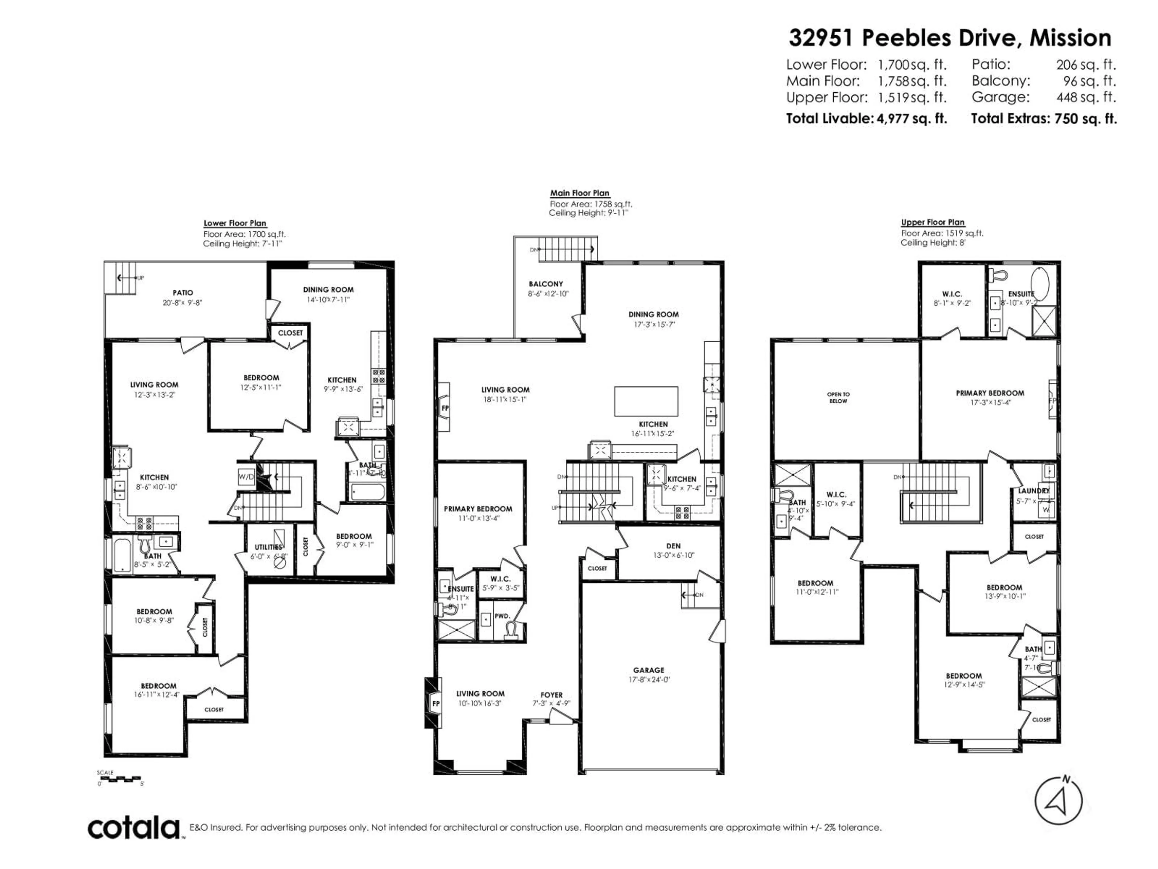 Floor plan for 32951 PEEBLES, Mission British Columbia V2V0H6