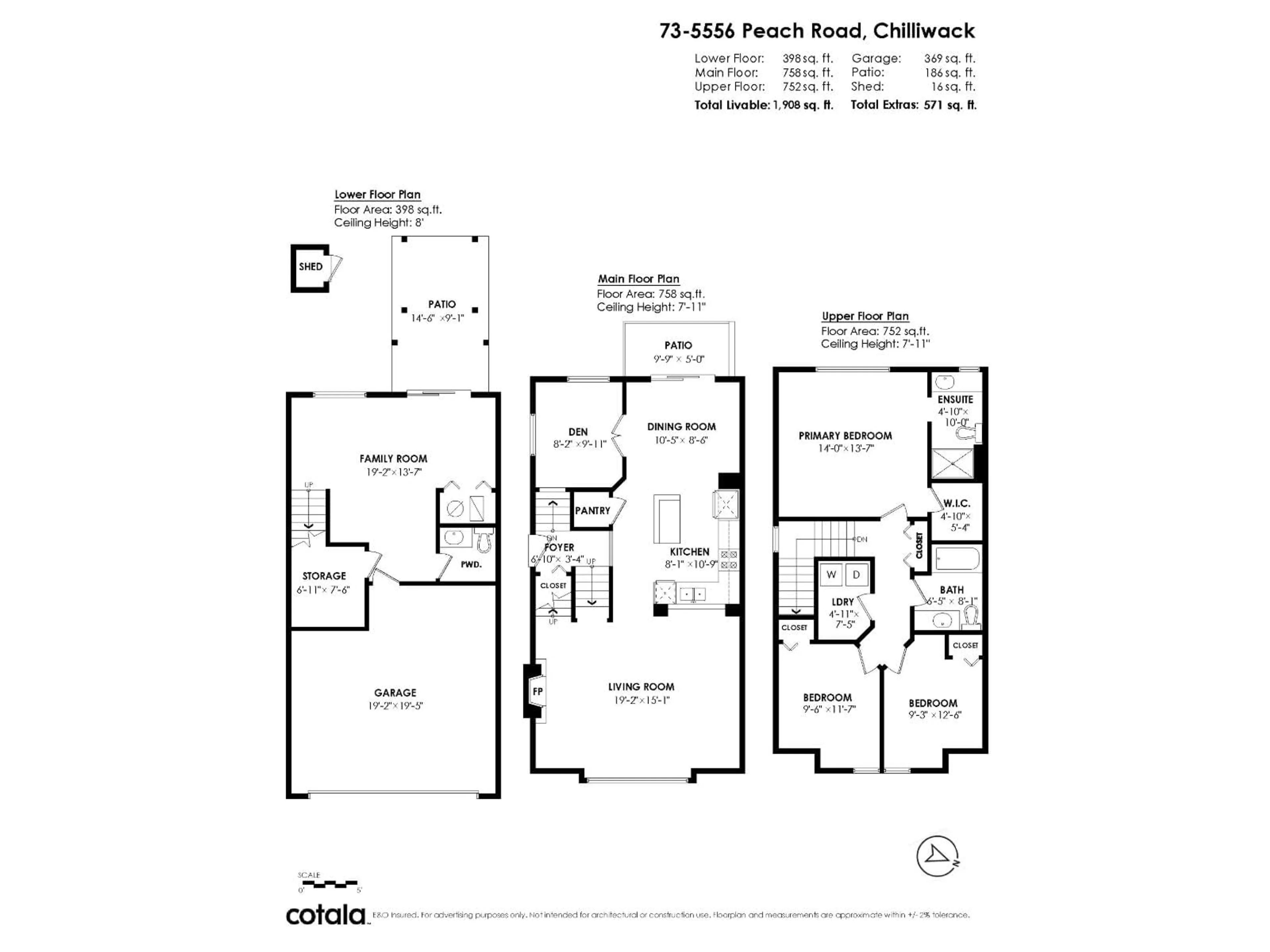 Floor plan for 73 - 5556 PEACH ROAD, Chilliwack British Columbia V2R5X4