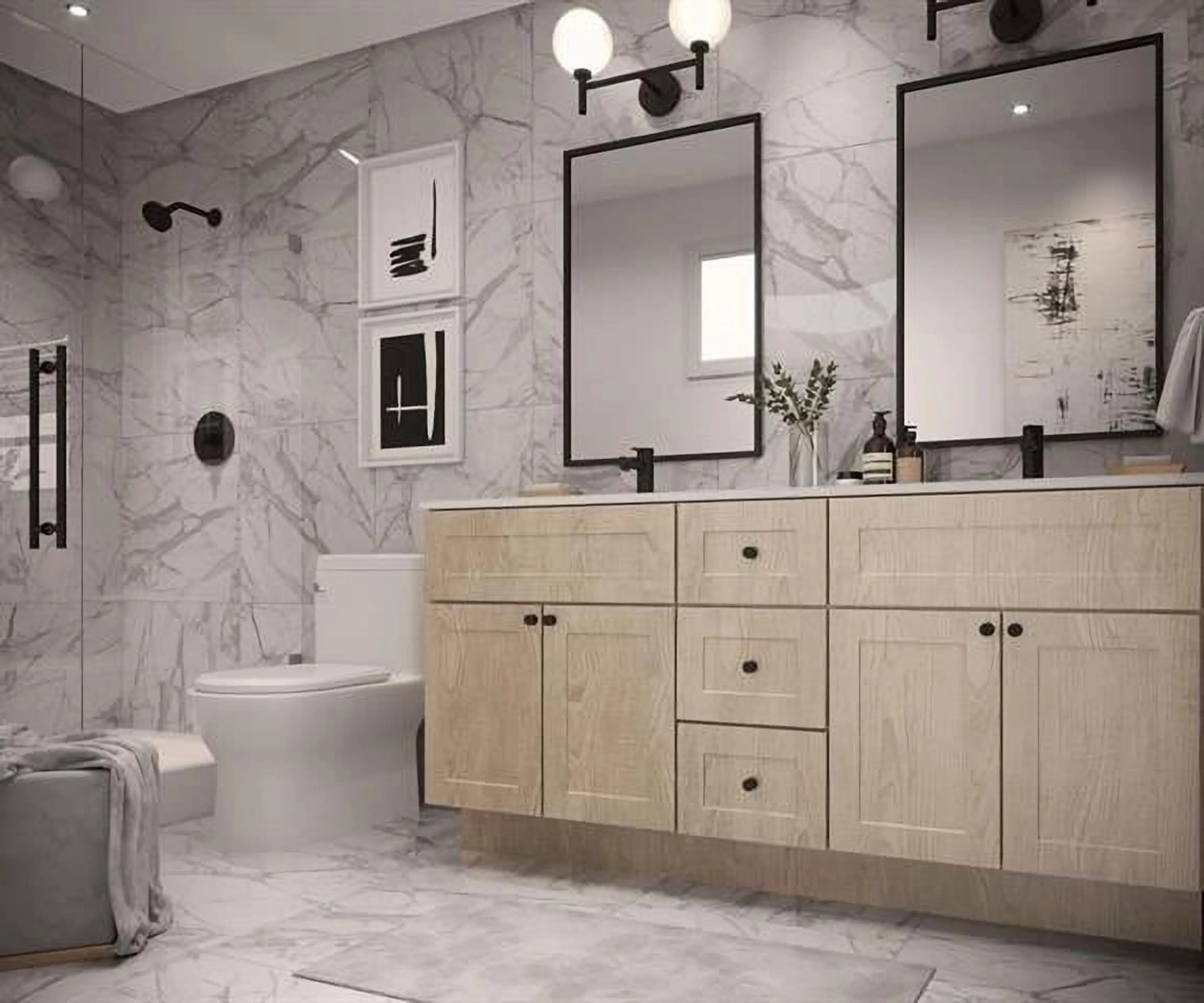 Contemporary bathroom, ceramic/tile floor for 212 - 19911 76, Langley British Columbia V2Y1S2