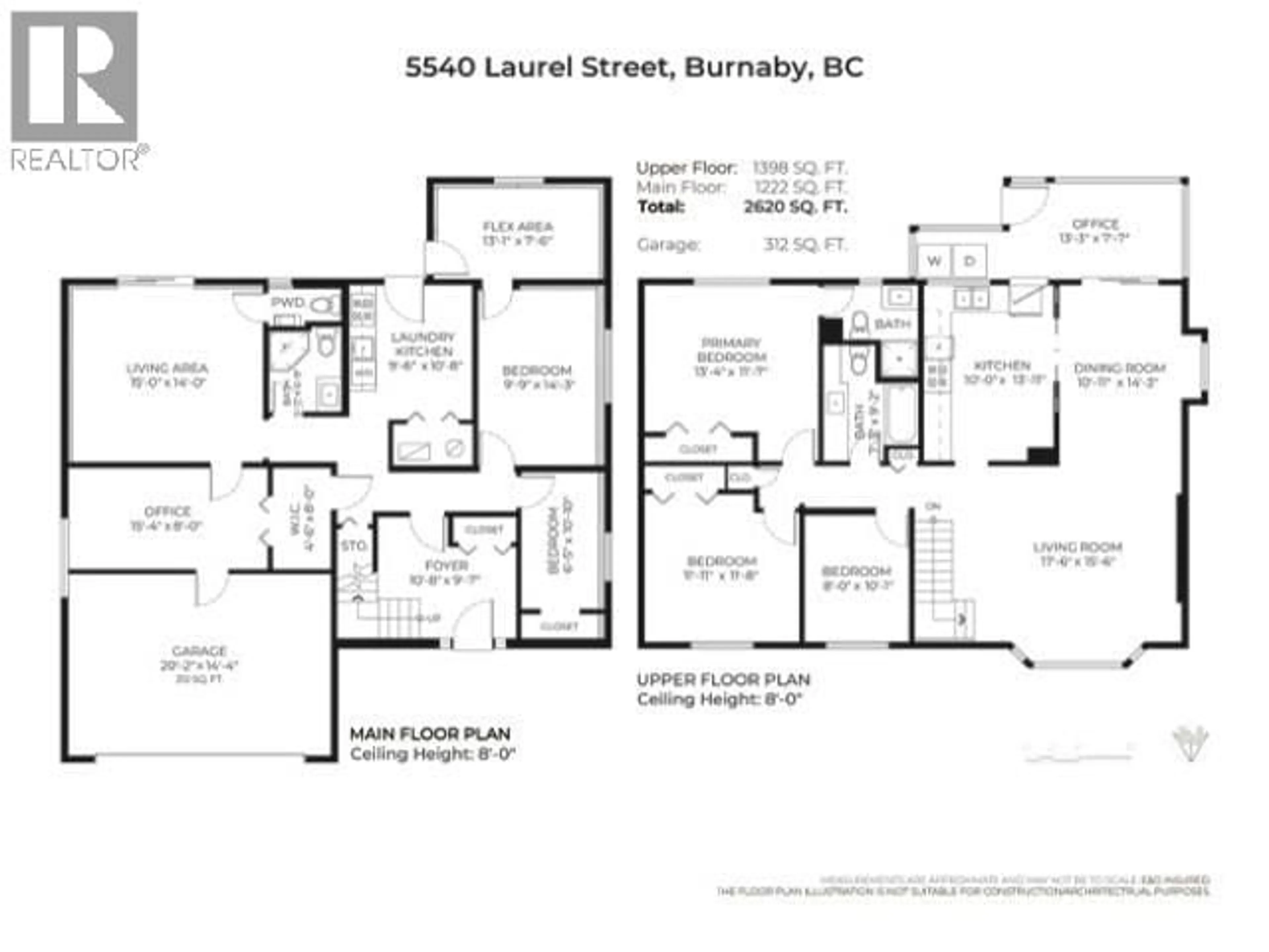 Floor plan for 5540 LAUREL STREET, Burnaby British Columbia V5G1N2
