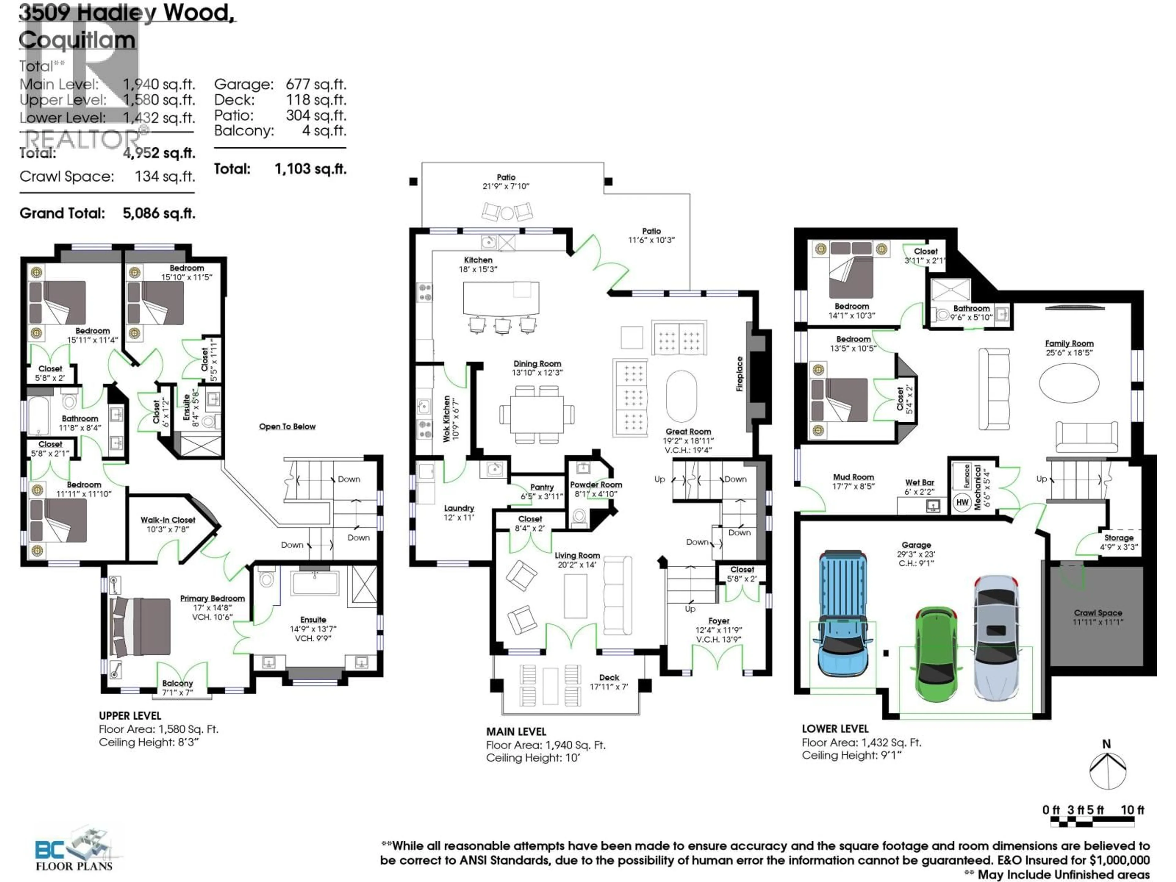 Floor plan for 3509 HADLEY WOOD, Coquitlam British Columbia V3E0K2