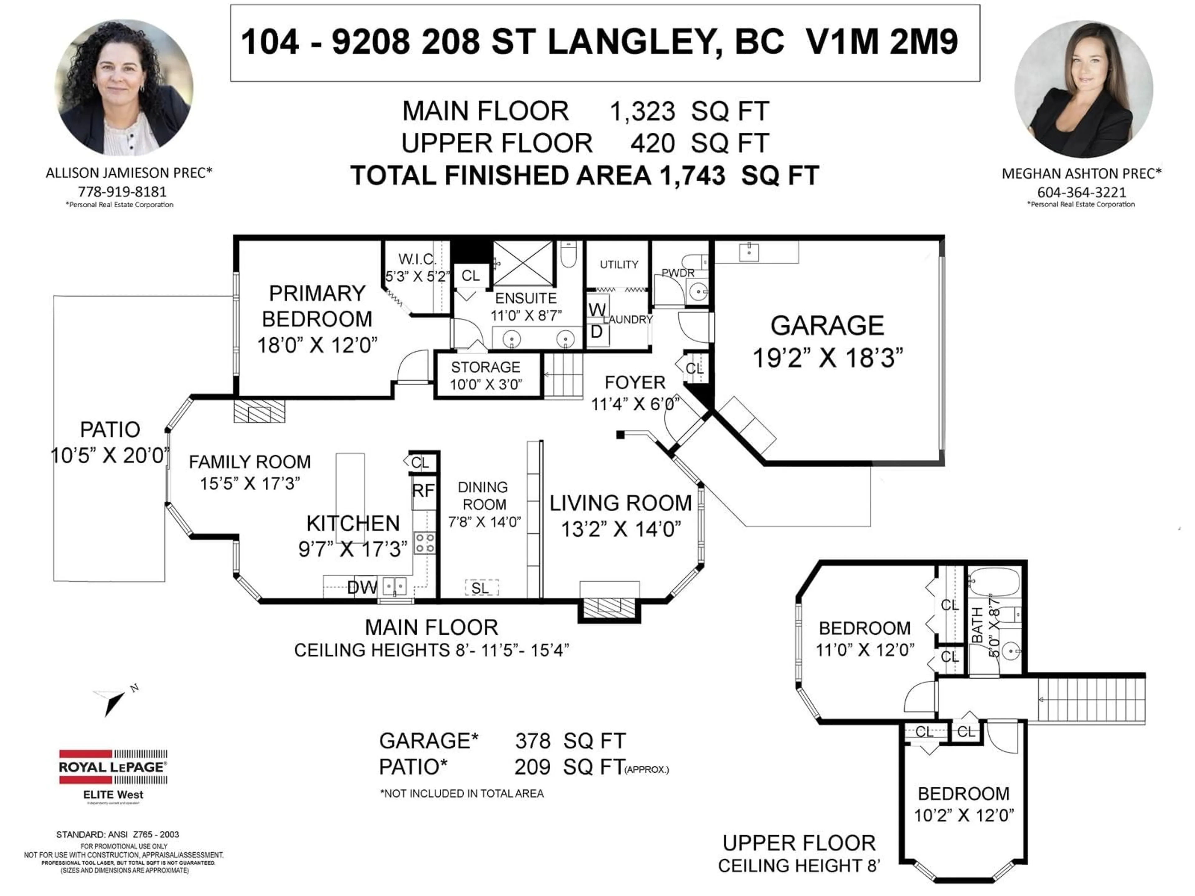 Floor plan for 104 - 9208 208, Langley British Columbia V1M2M9
