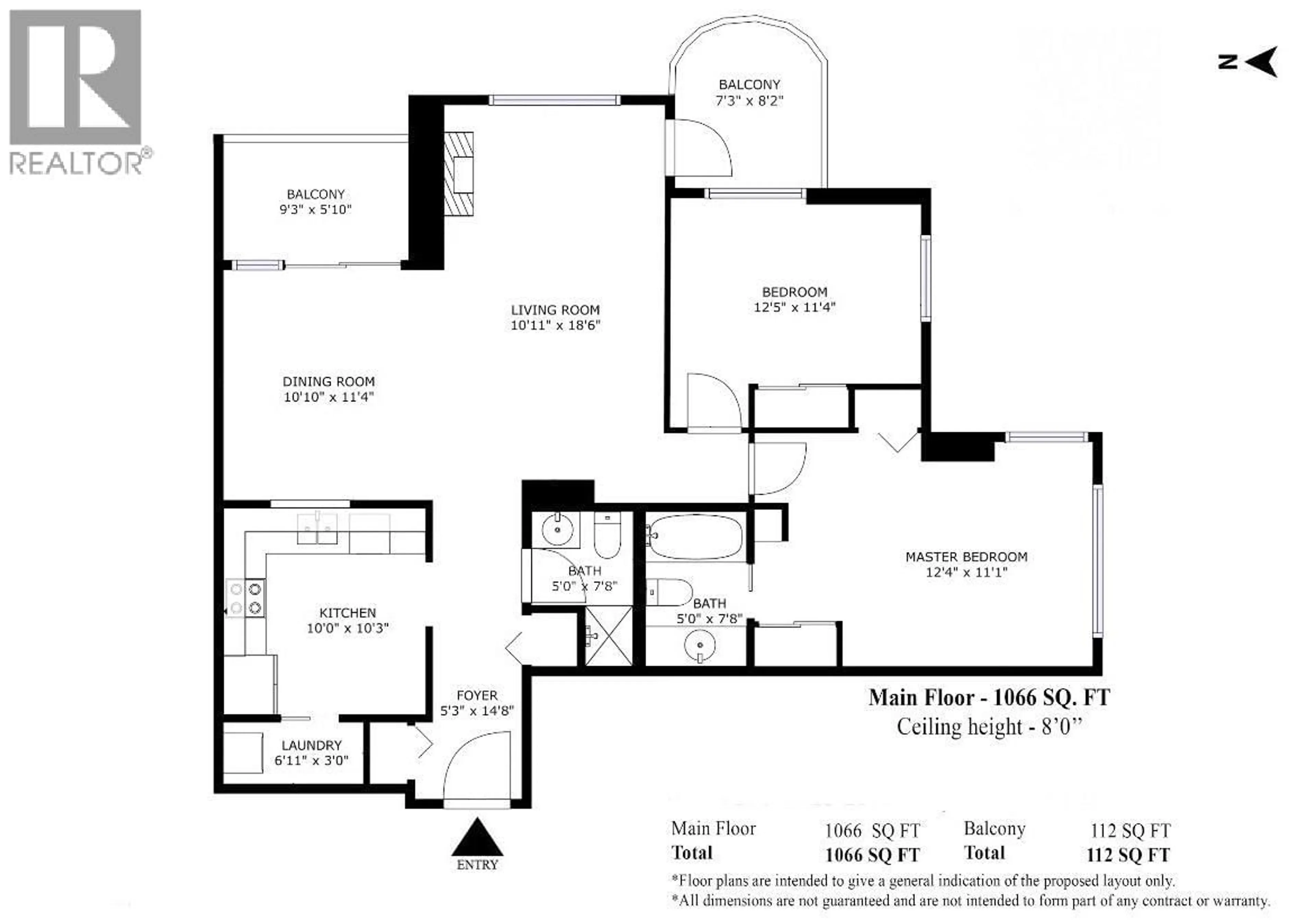 Floor plan for 707 - 1180 PINETREE WAY, Coquitlam British Columbia V3B7L2