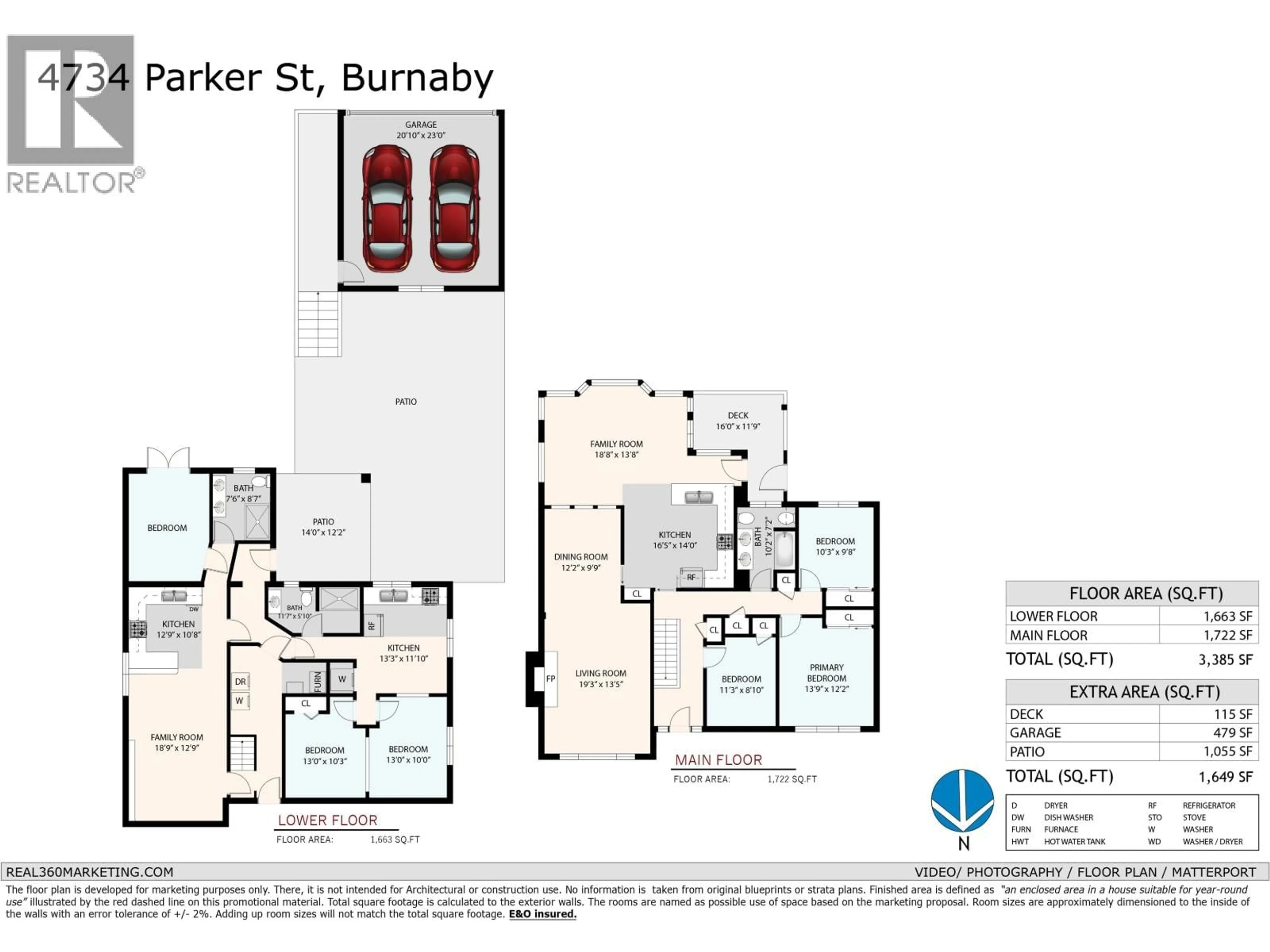 Floor plan for 4734 PARKER STREET, Burnaby British Columbia V5C3E3
