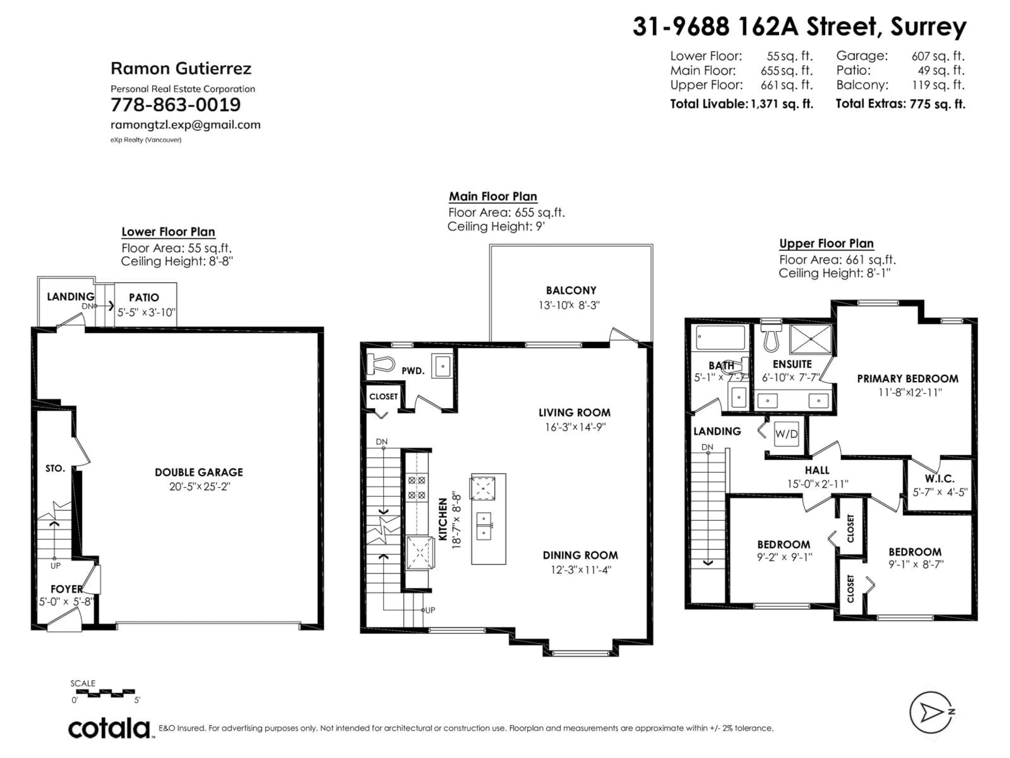 Floor plan for 31 - 9688 162A, Surrey British Columbia V4N6V3