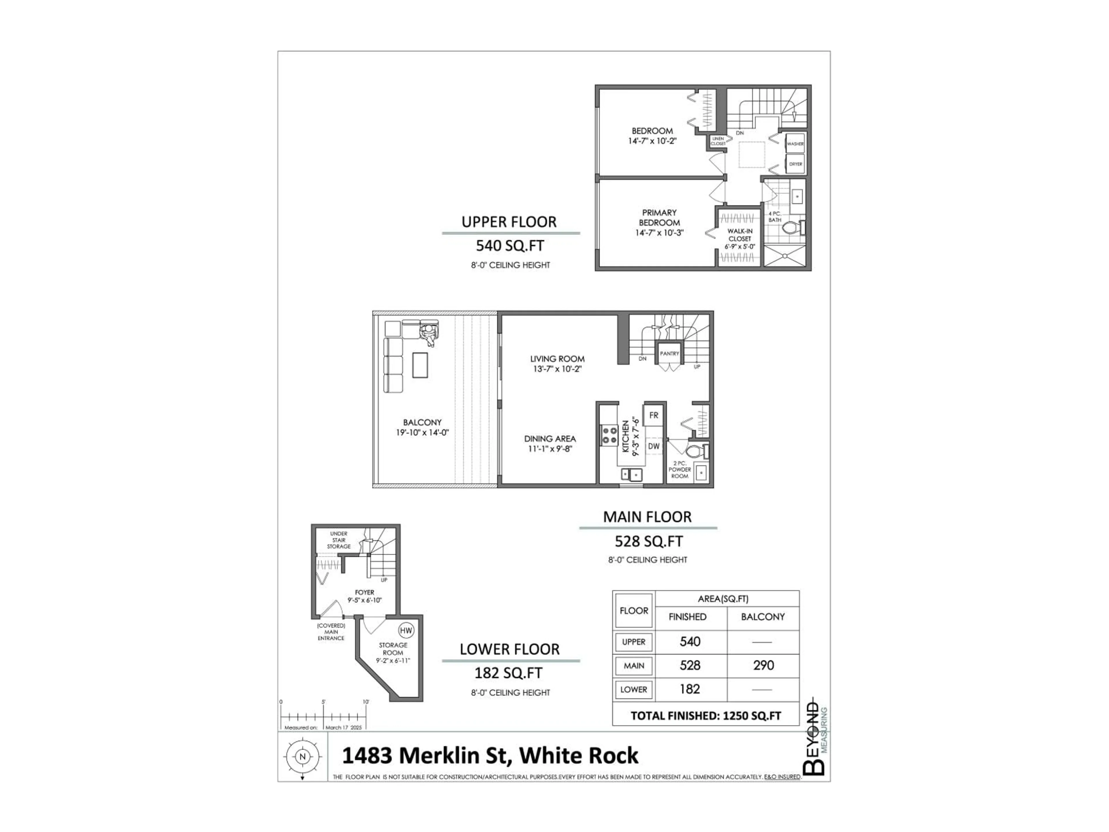Floor plan for 1483 MERKLIN, White Rock British Columbia V4B4C4