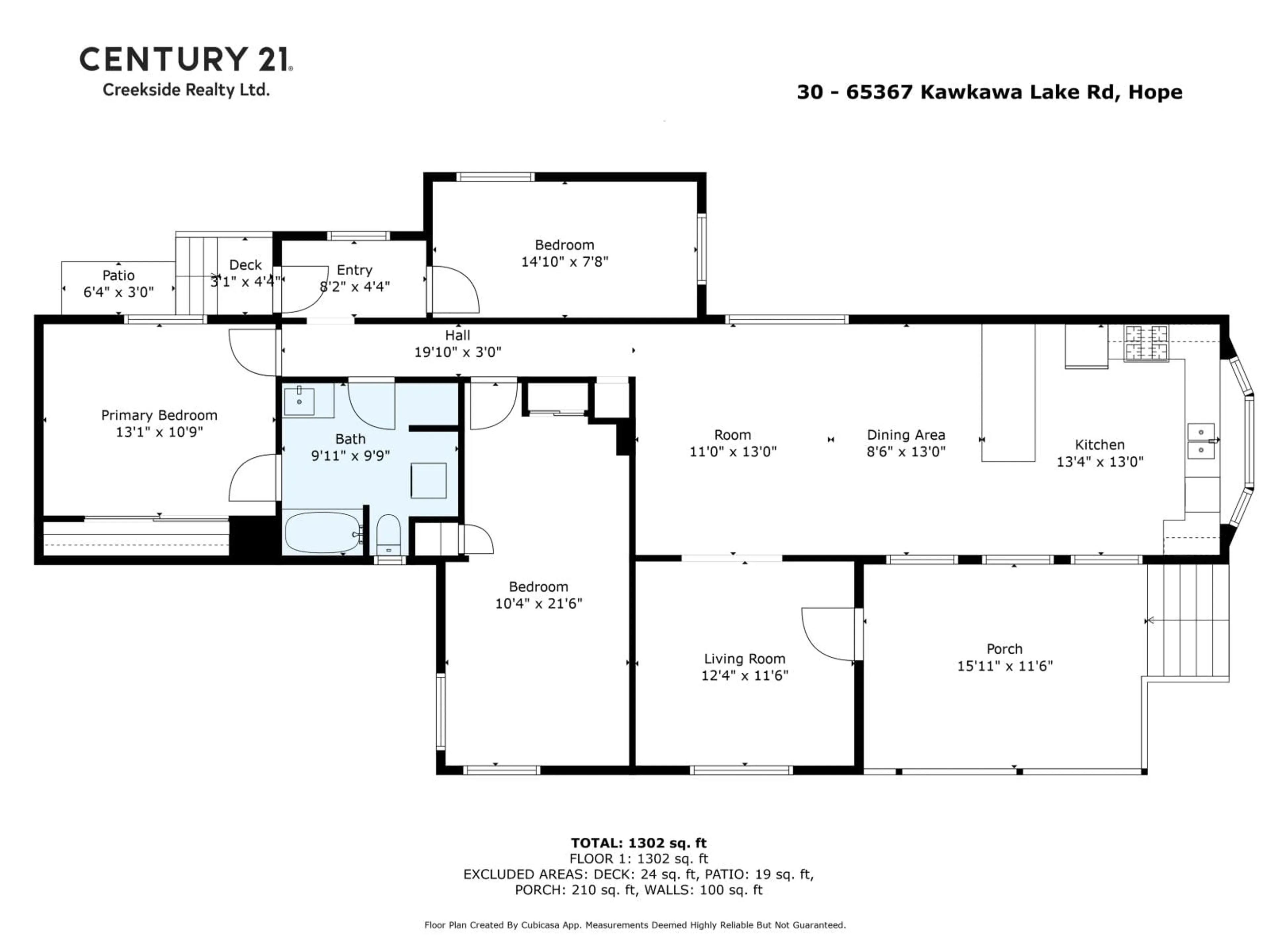Floor plan for 30 - 65367 KAWKAWA LAKE ROAD, Hope British Columbia V0X1L1