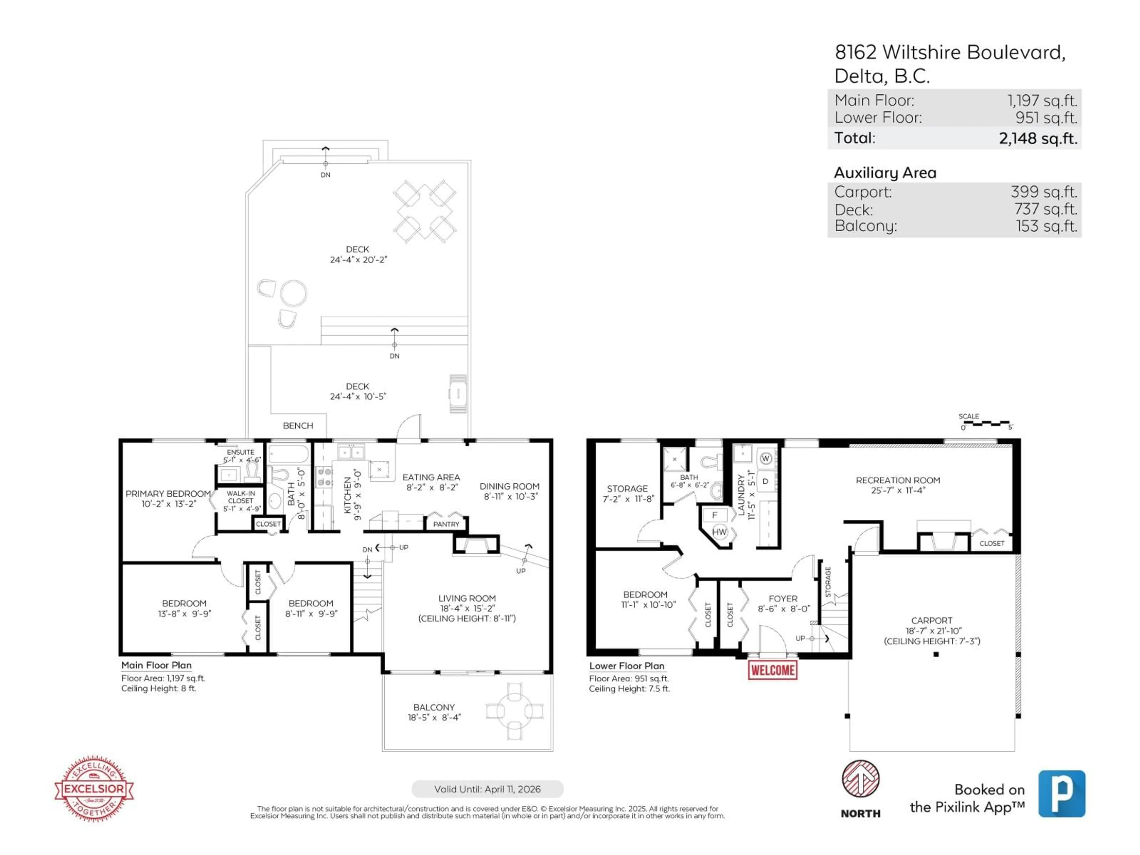 Floor plan for 8162 WILTSHIRE, Delta British Columbia V4C6Z9