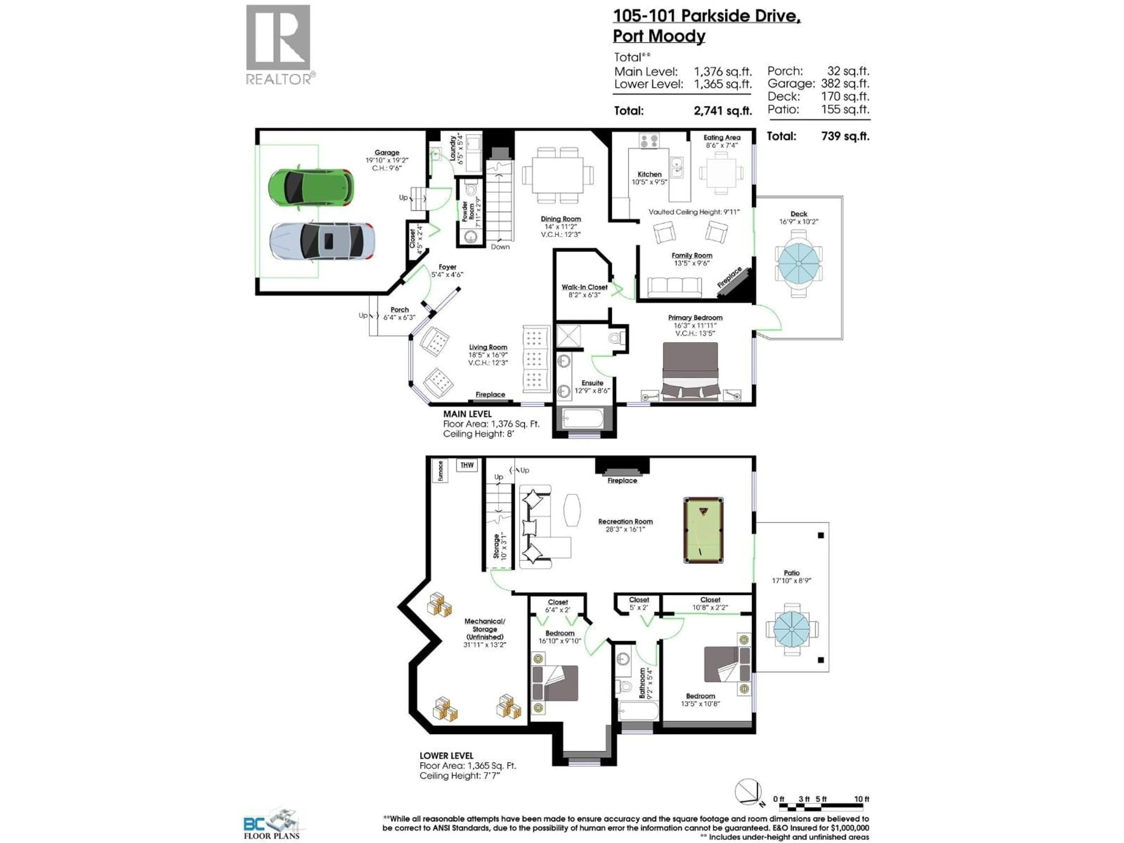 Floor plan for 105 - 101 PARKSIDE DRIVE, Port Moody British Columbia V3H4W6