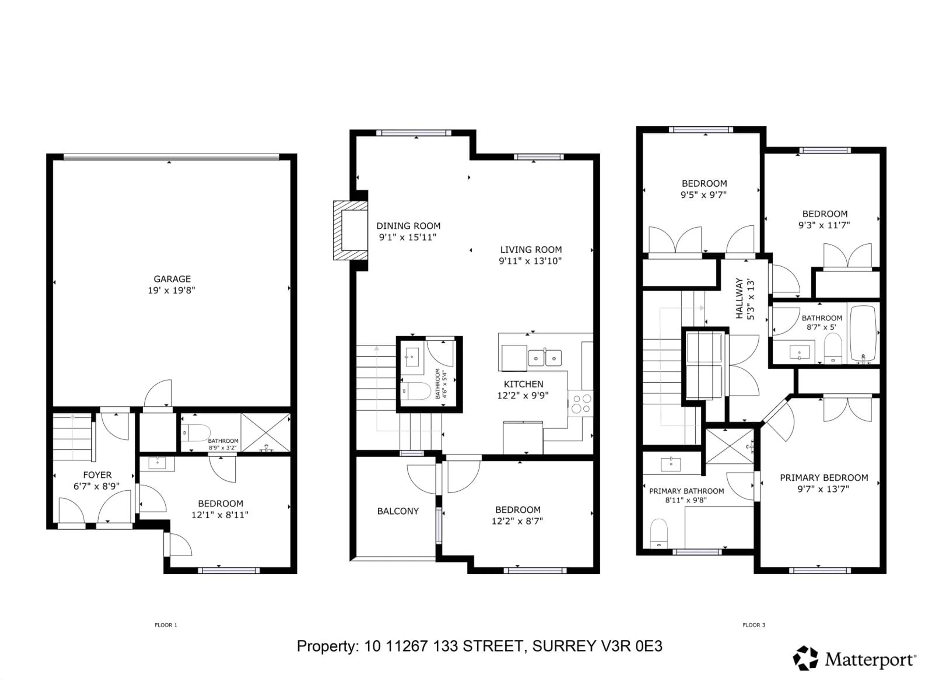 Floor plan for 10 - 11267 133, Surrey British Columbia V3R0E3