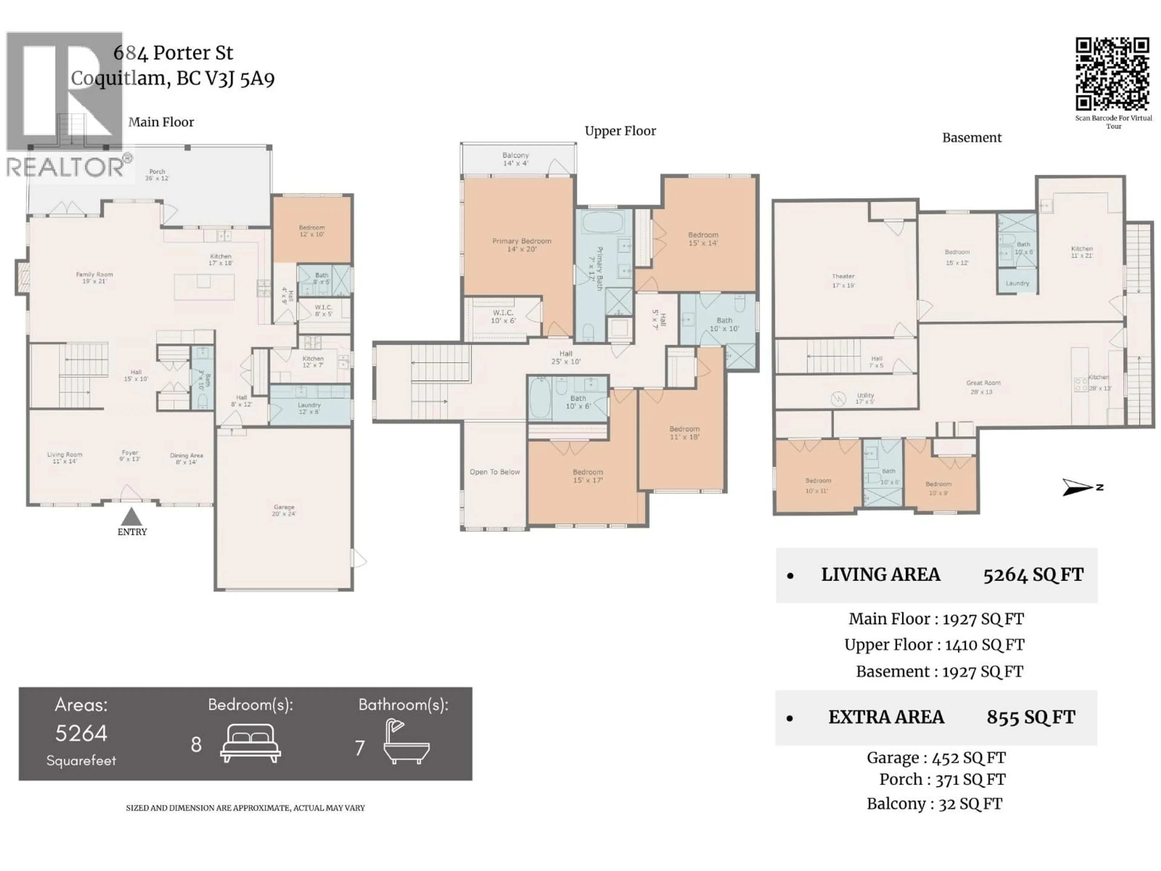 Floor plan for 684 PORTER STREET, Coquitlam British Columbia V3J5A9