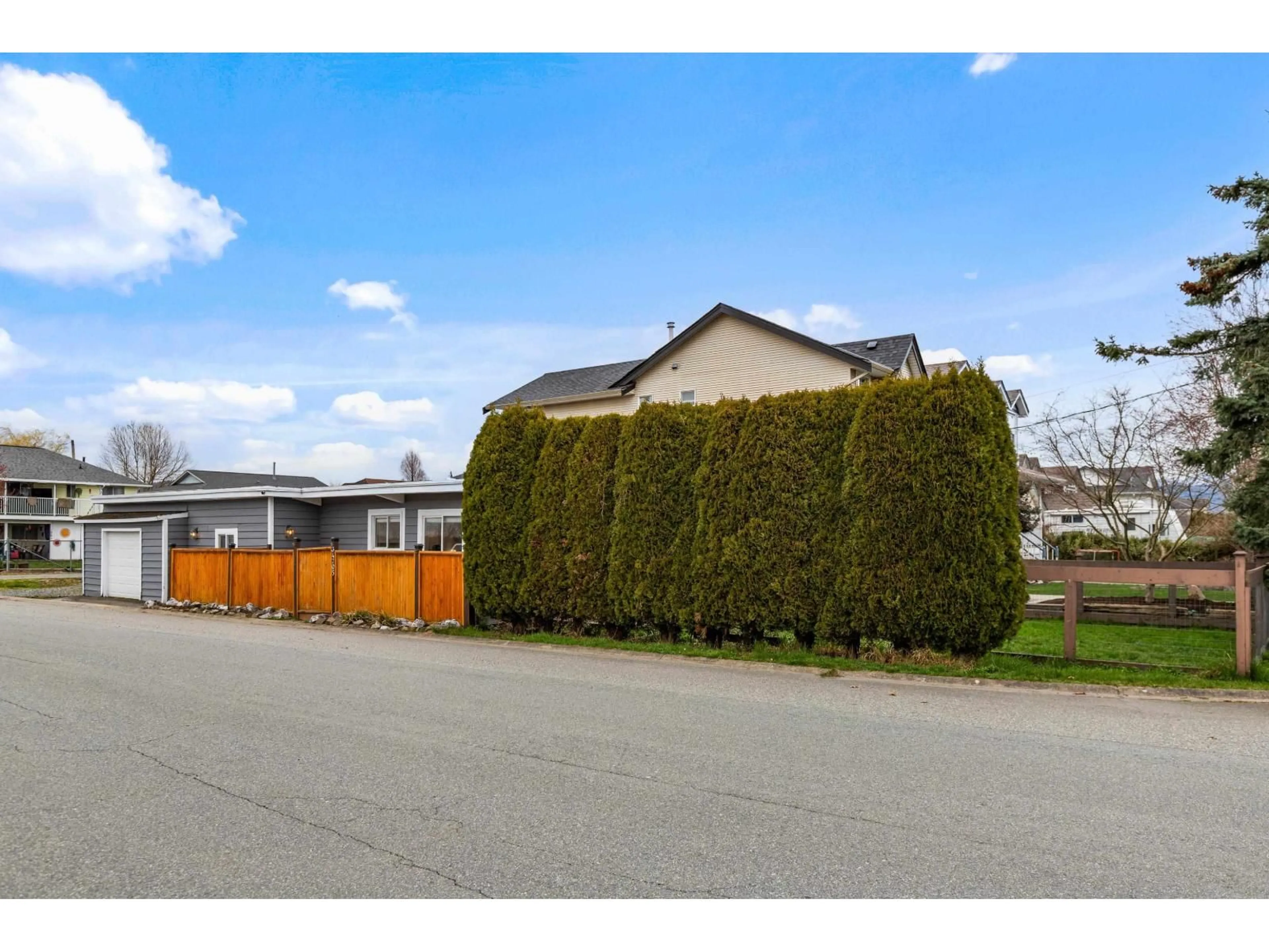 A pic from outside/outdoor area/front of a property/back of a property/a pic from drone, street for 34705 4, Abbotsford British Columbia V2S8B8