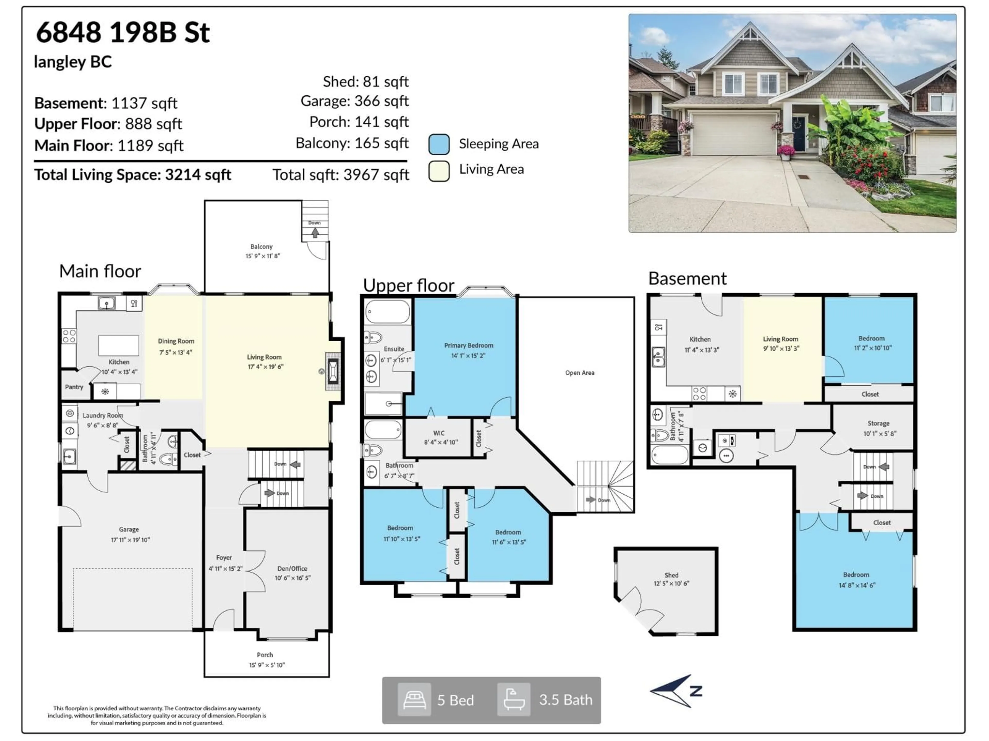 Floor plan for 6848 198B, Langley British Columbia V2Y3B8