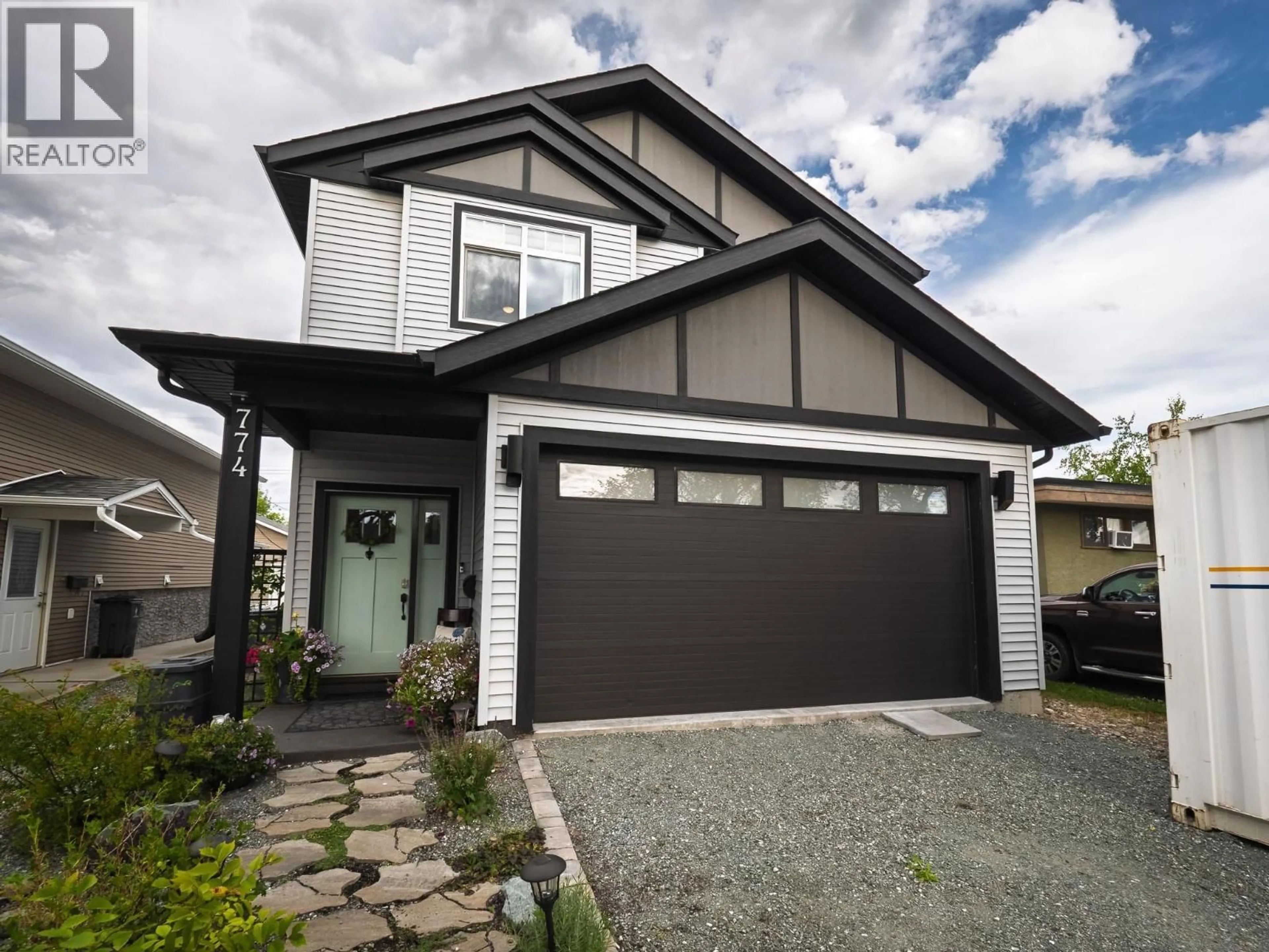 Home with vinyl exterior material, street for 774 HARPER STREET, Prince George British Columbia V2M2W5