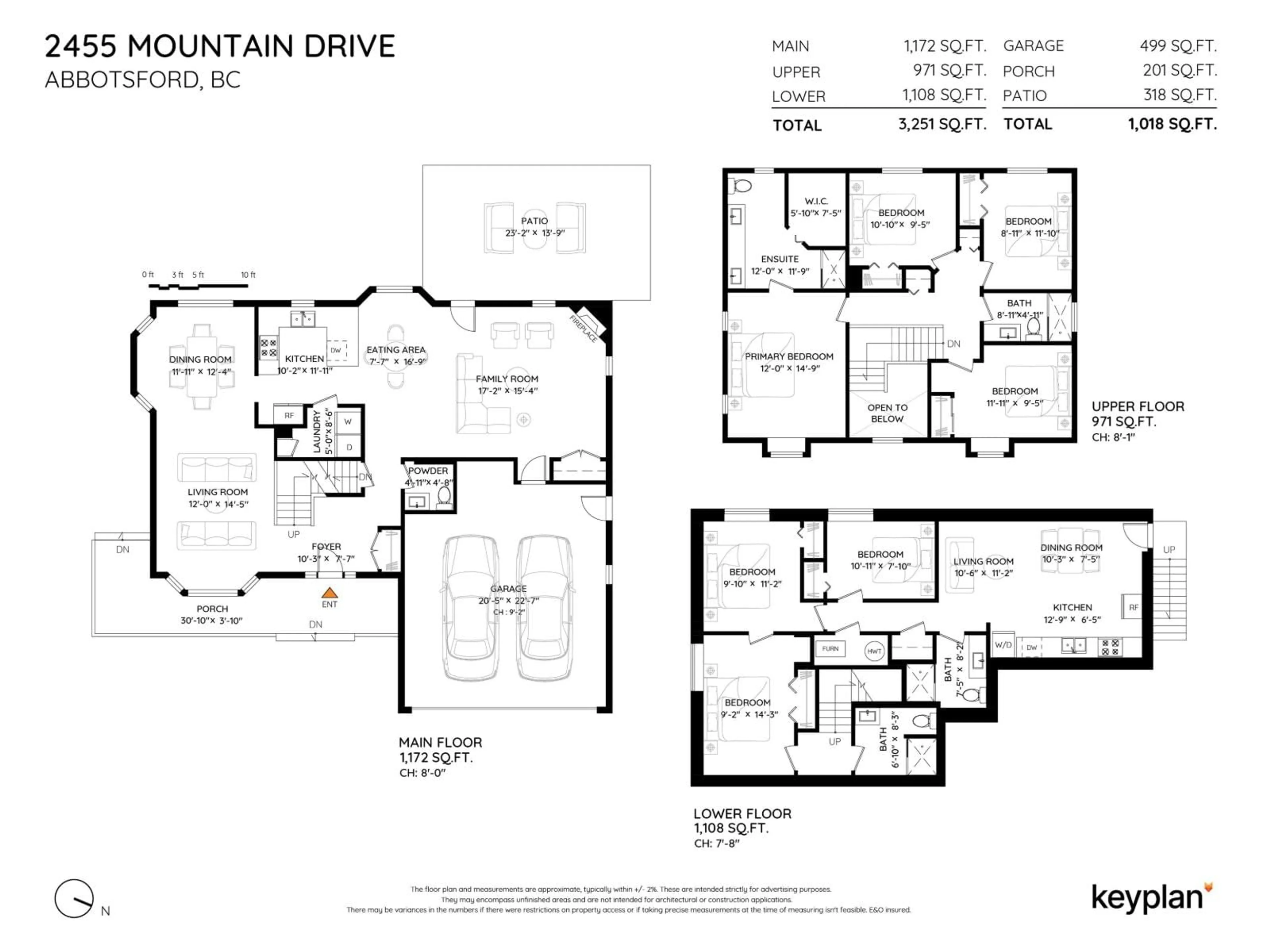 Floor plan for 2455 MOUNTAIN, Abbotsford British Columbia V3G1E9
