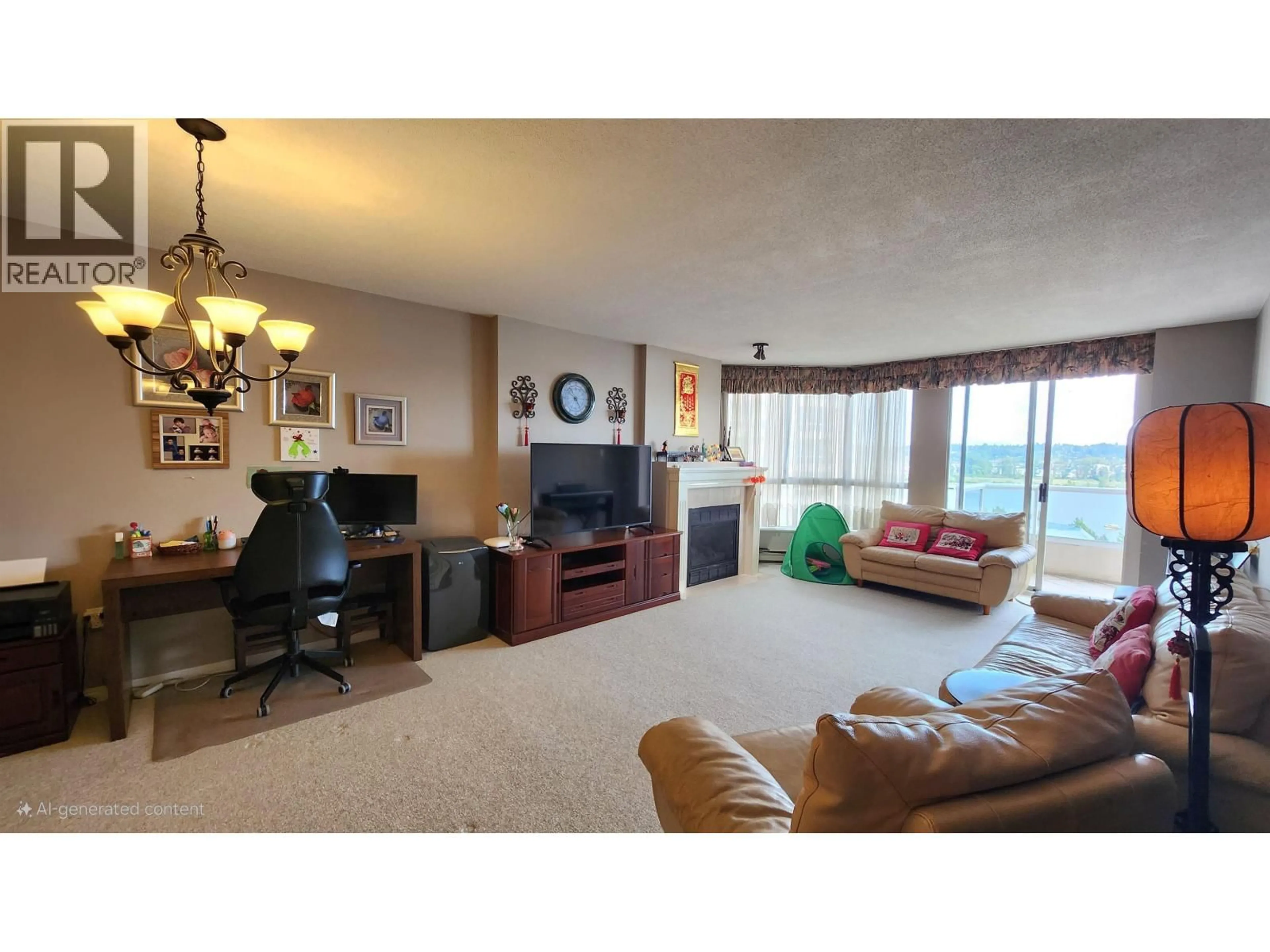 Living room with furniture, unknown for 1505 - 1235 QUAYSIDE DRIVE, New Westminster British Columbia V3M6J5